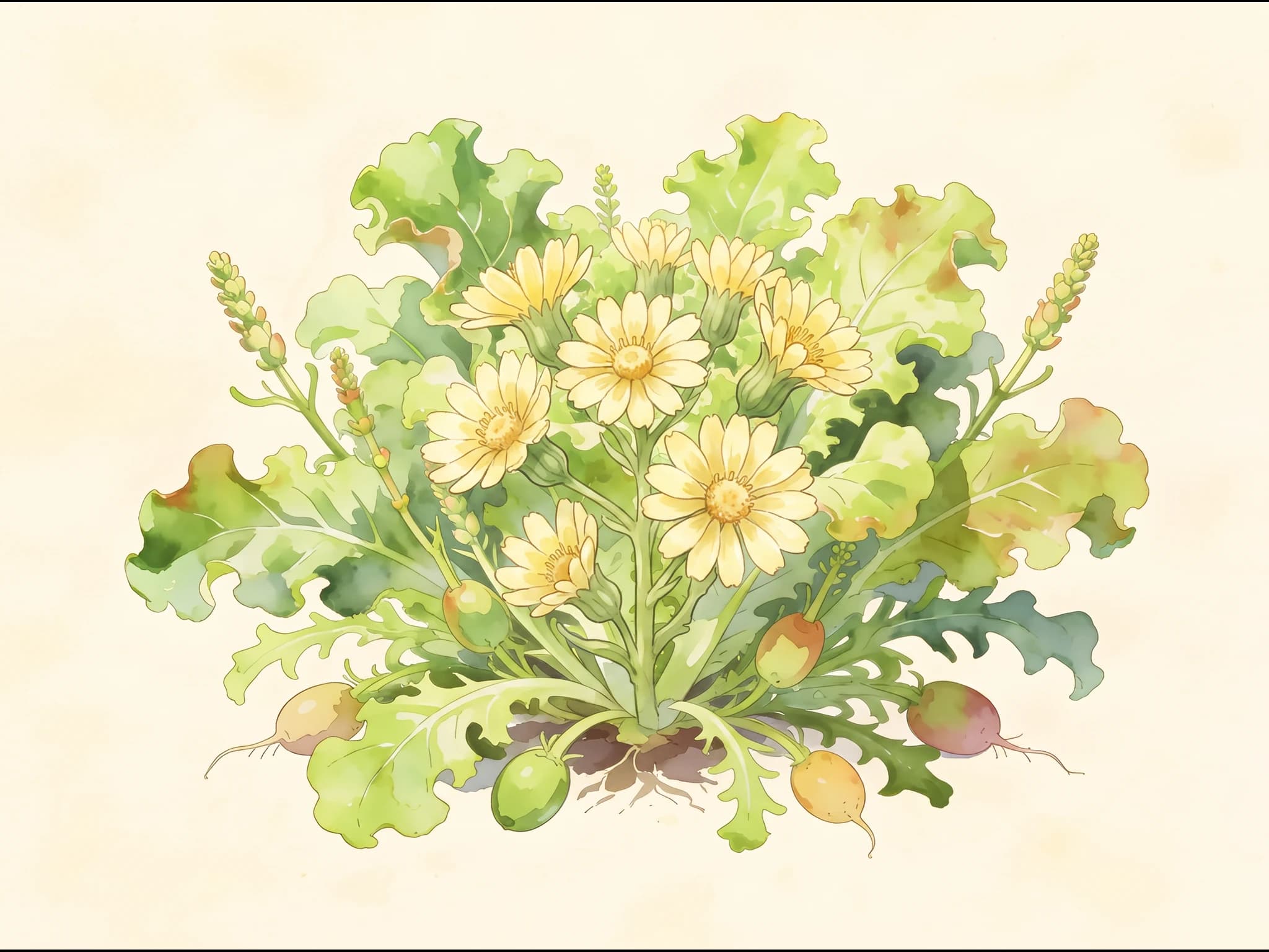 Lechuga Maravilla de las 4 estaciones — Flor