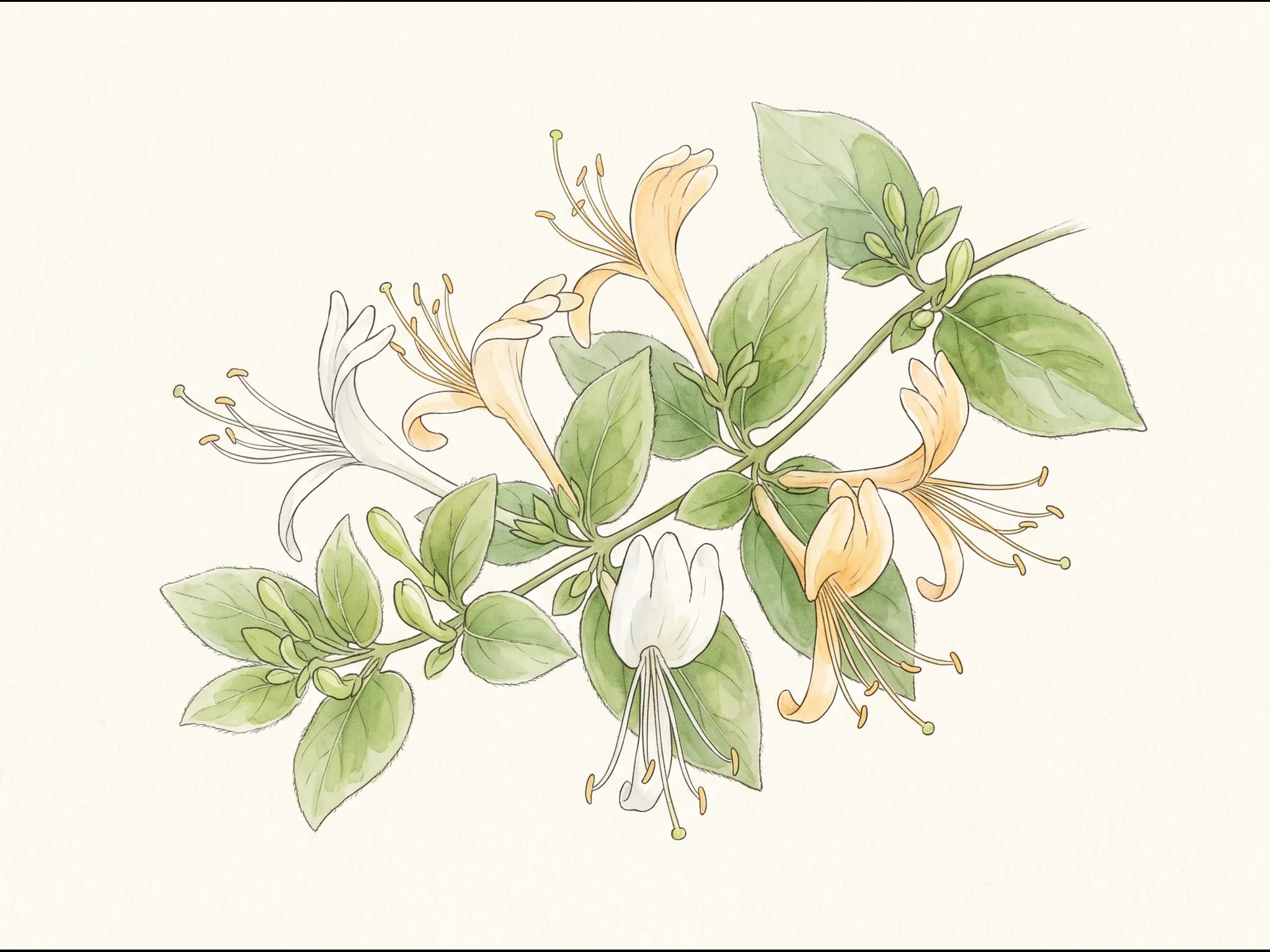 Madreselva japonesa — Flor