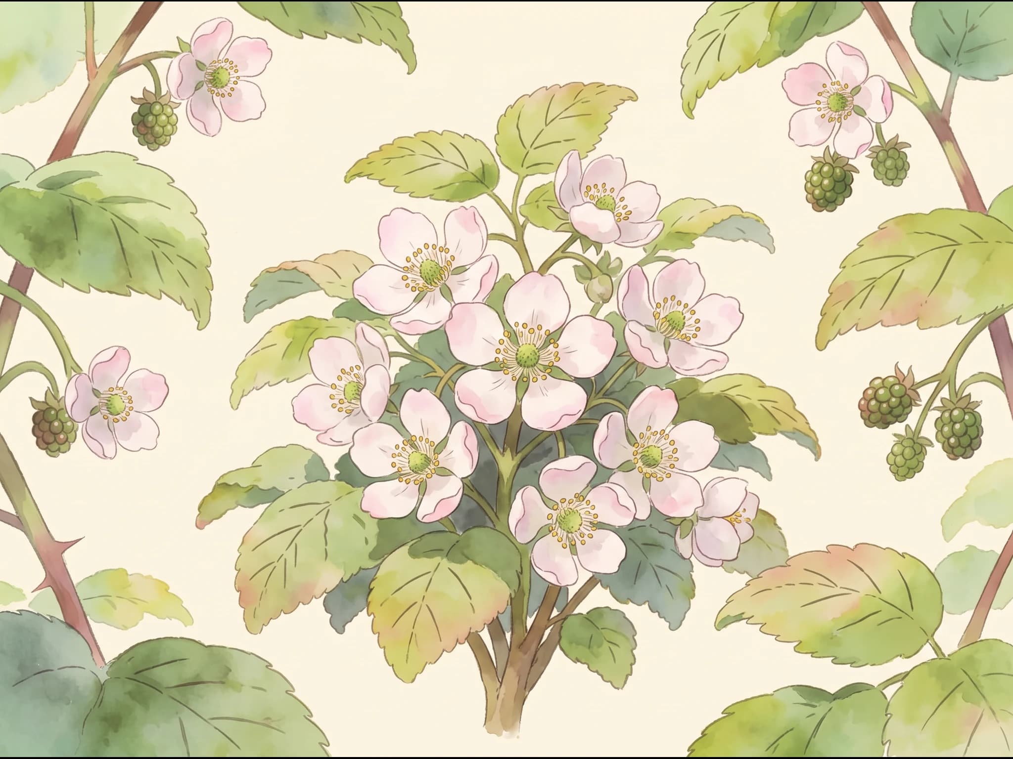 Mora sin espinas — Flor