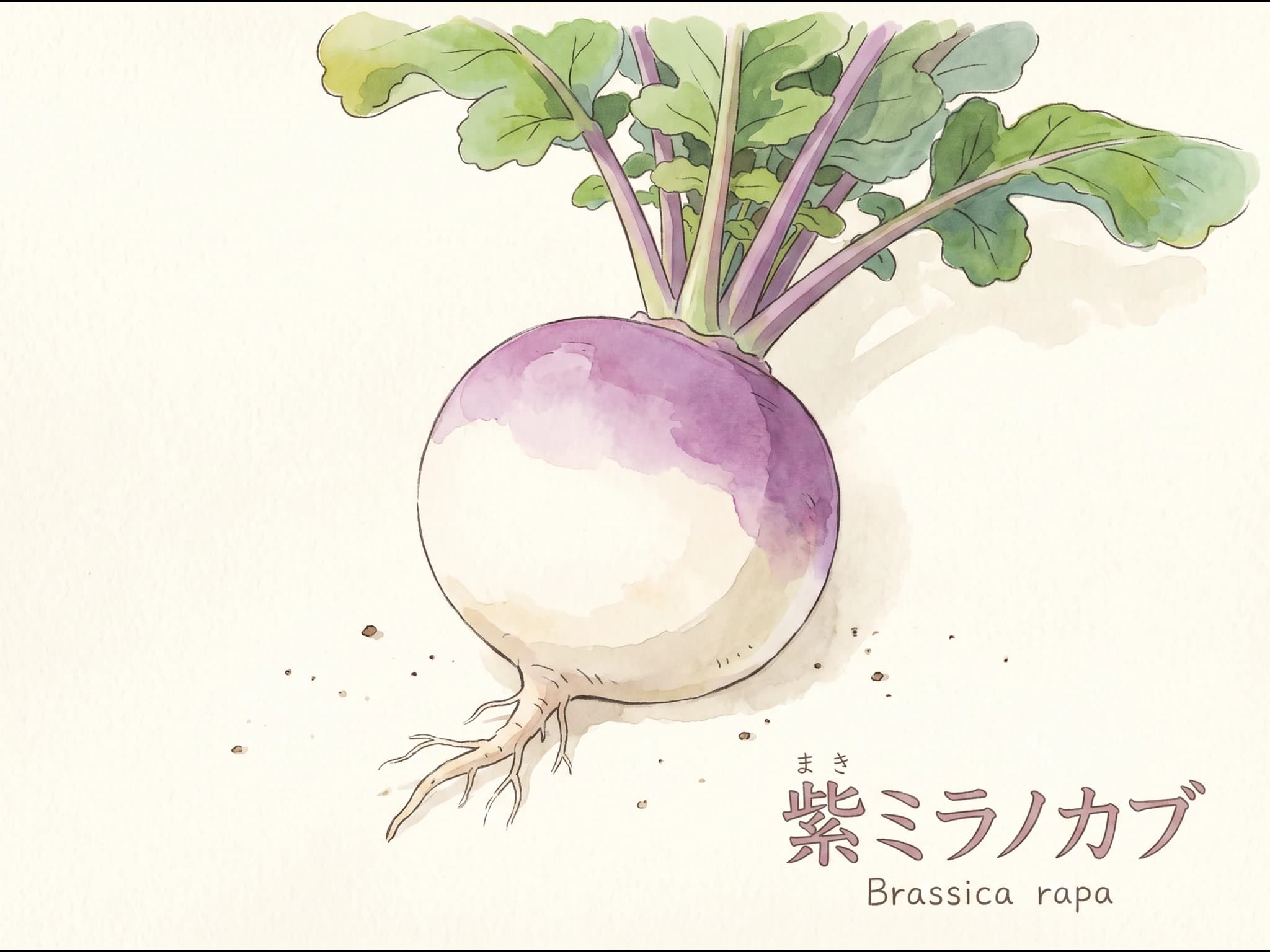 Nabo de Milán púrpura — Fruto