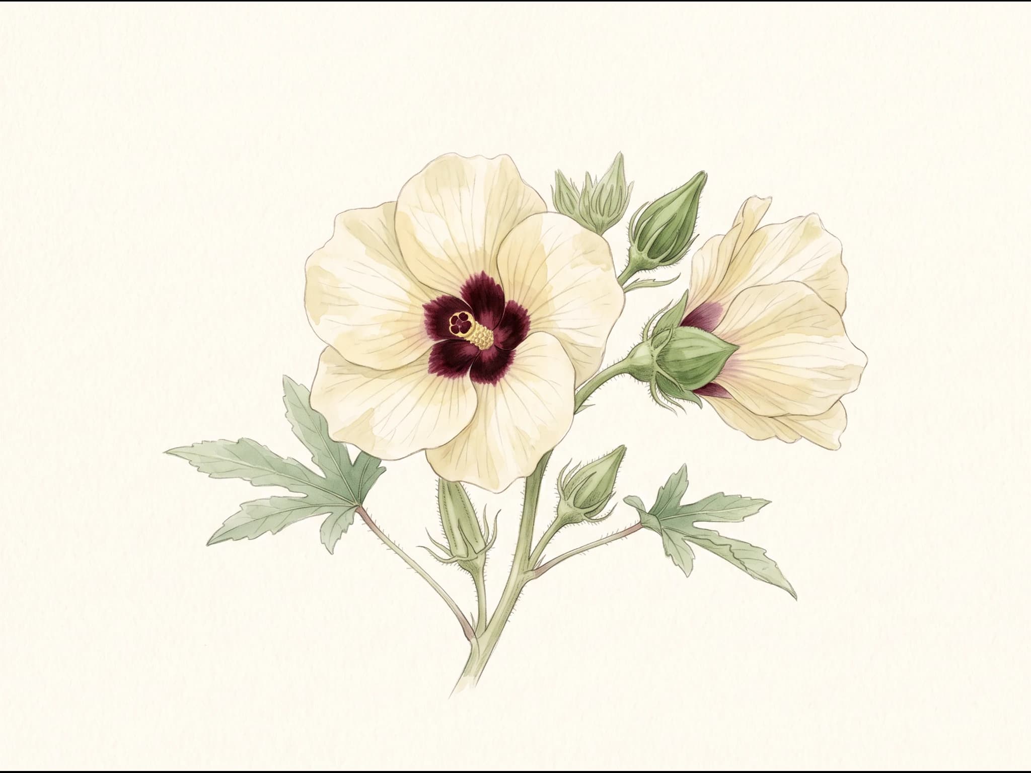 Okra (quimbombó) — Flor