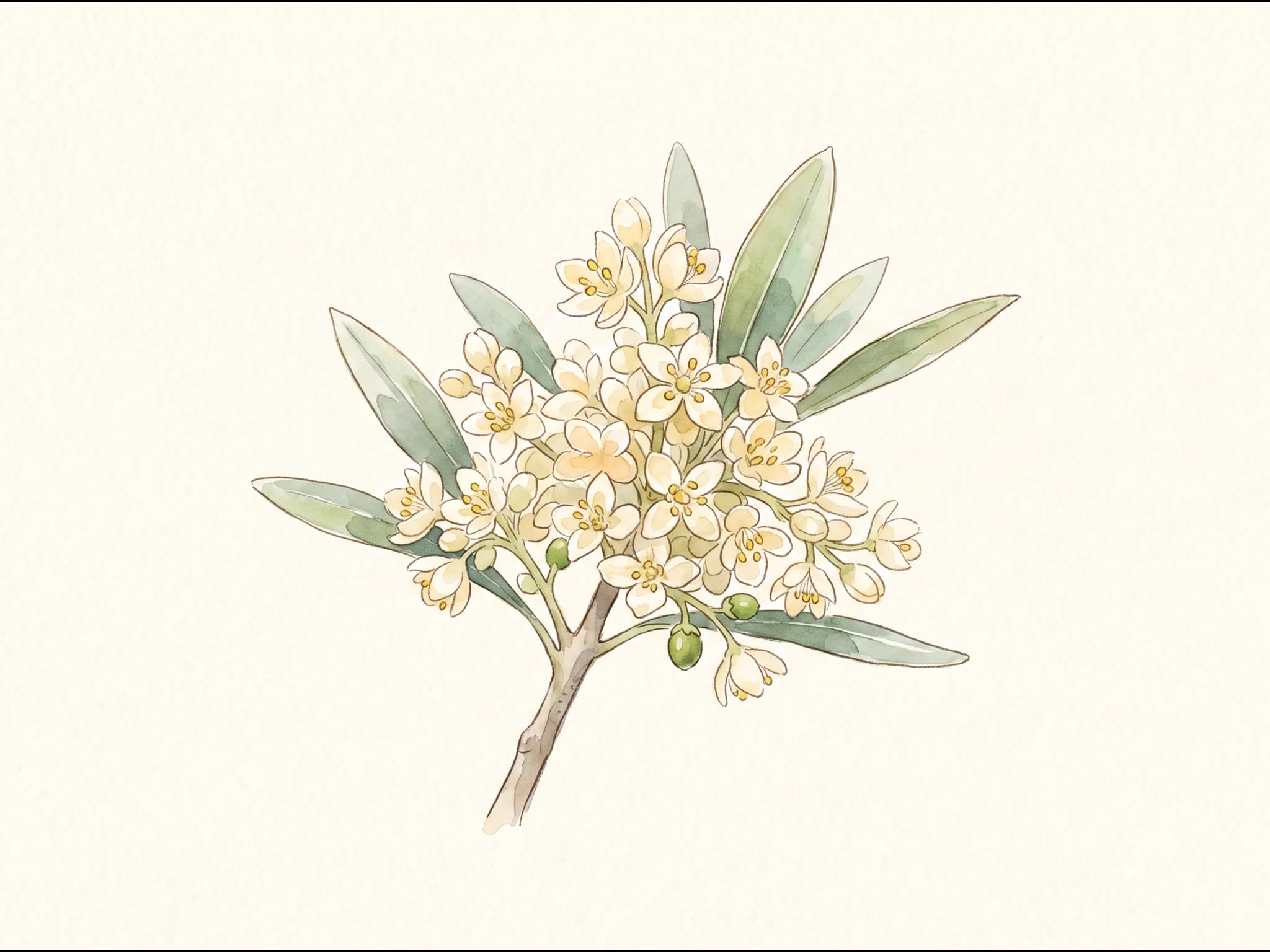 Olivo Arbequina — Flor
