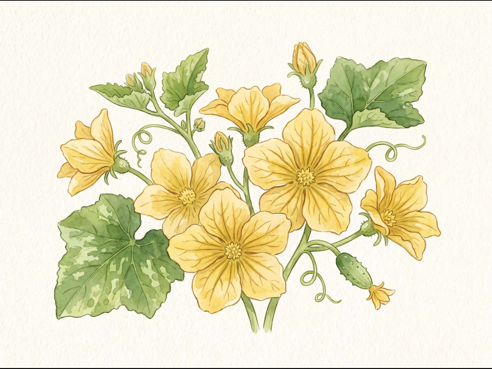 Pepino Marketmore — Flor