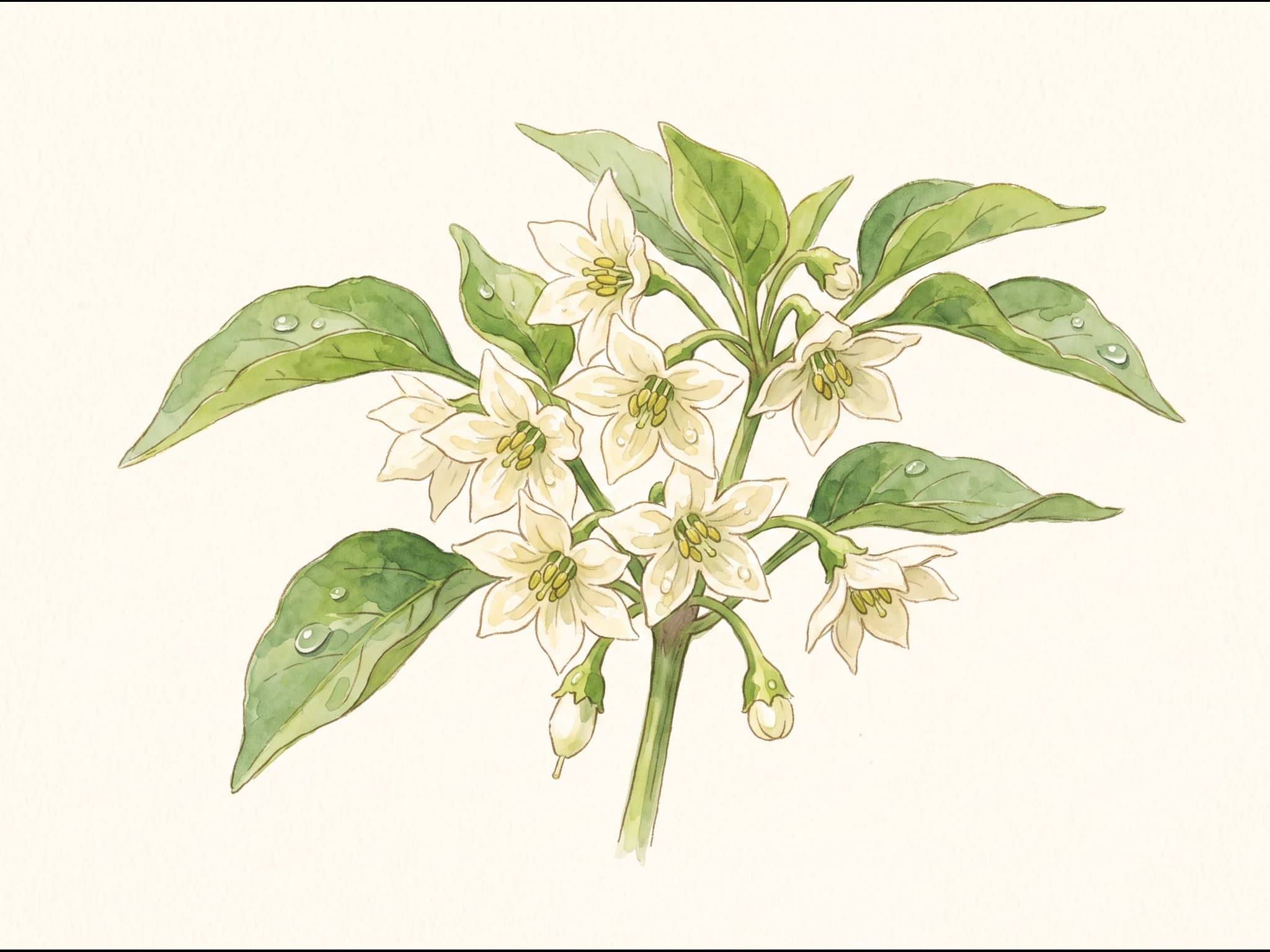 Pimiento California Wonder — Flor