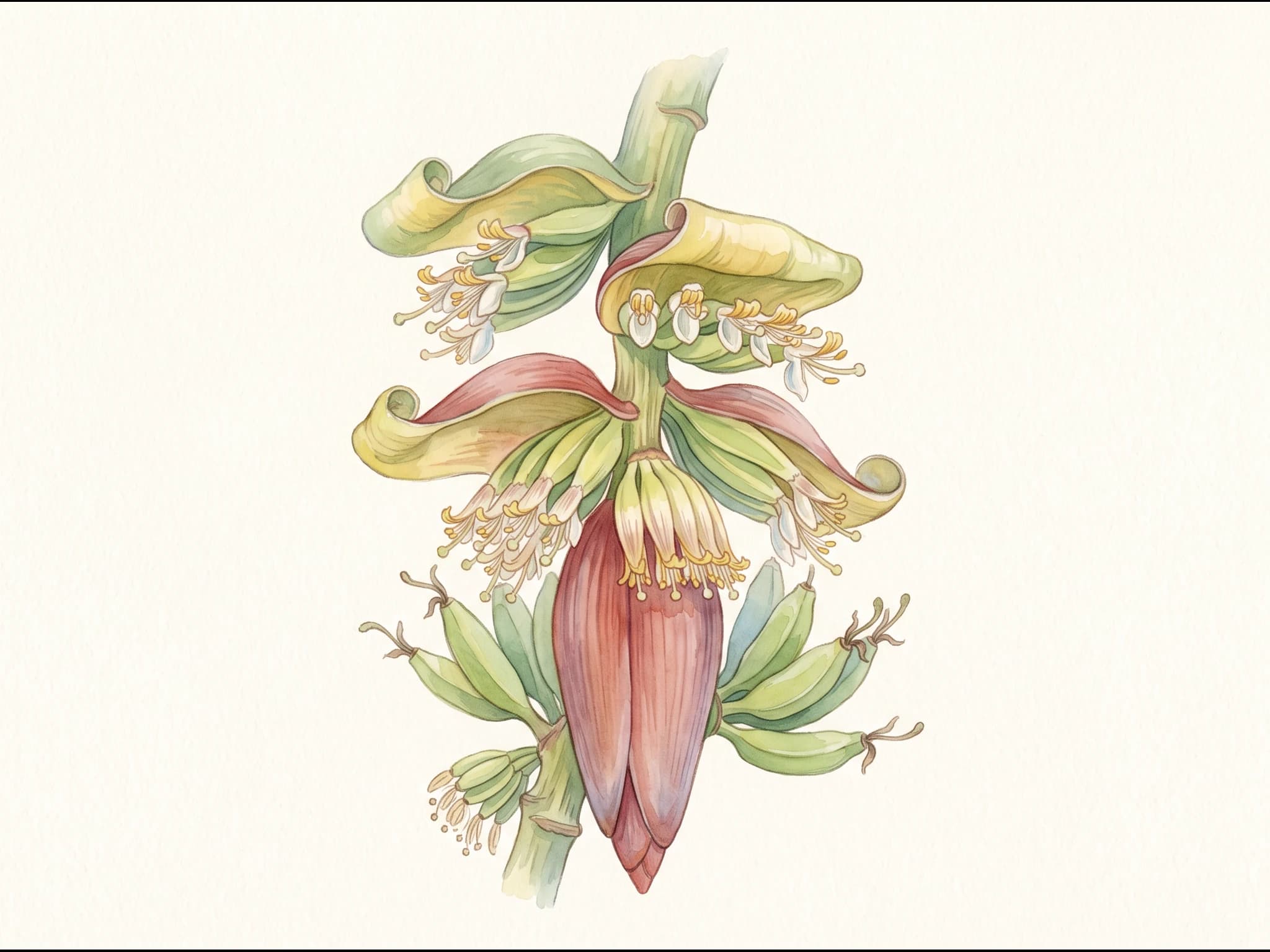 Banano enano Cavendish — Flor