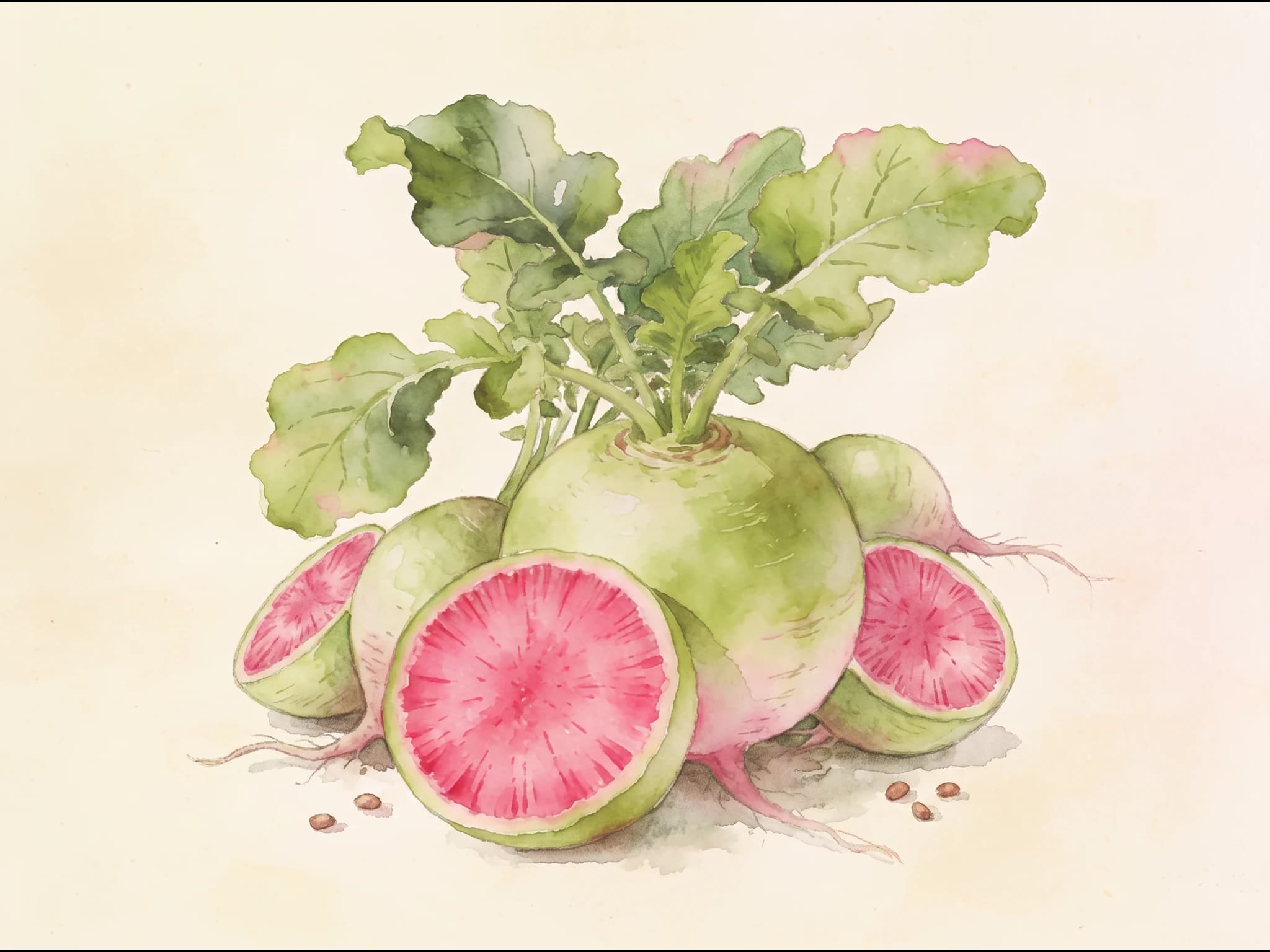Rábano sandía — Fruto