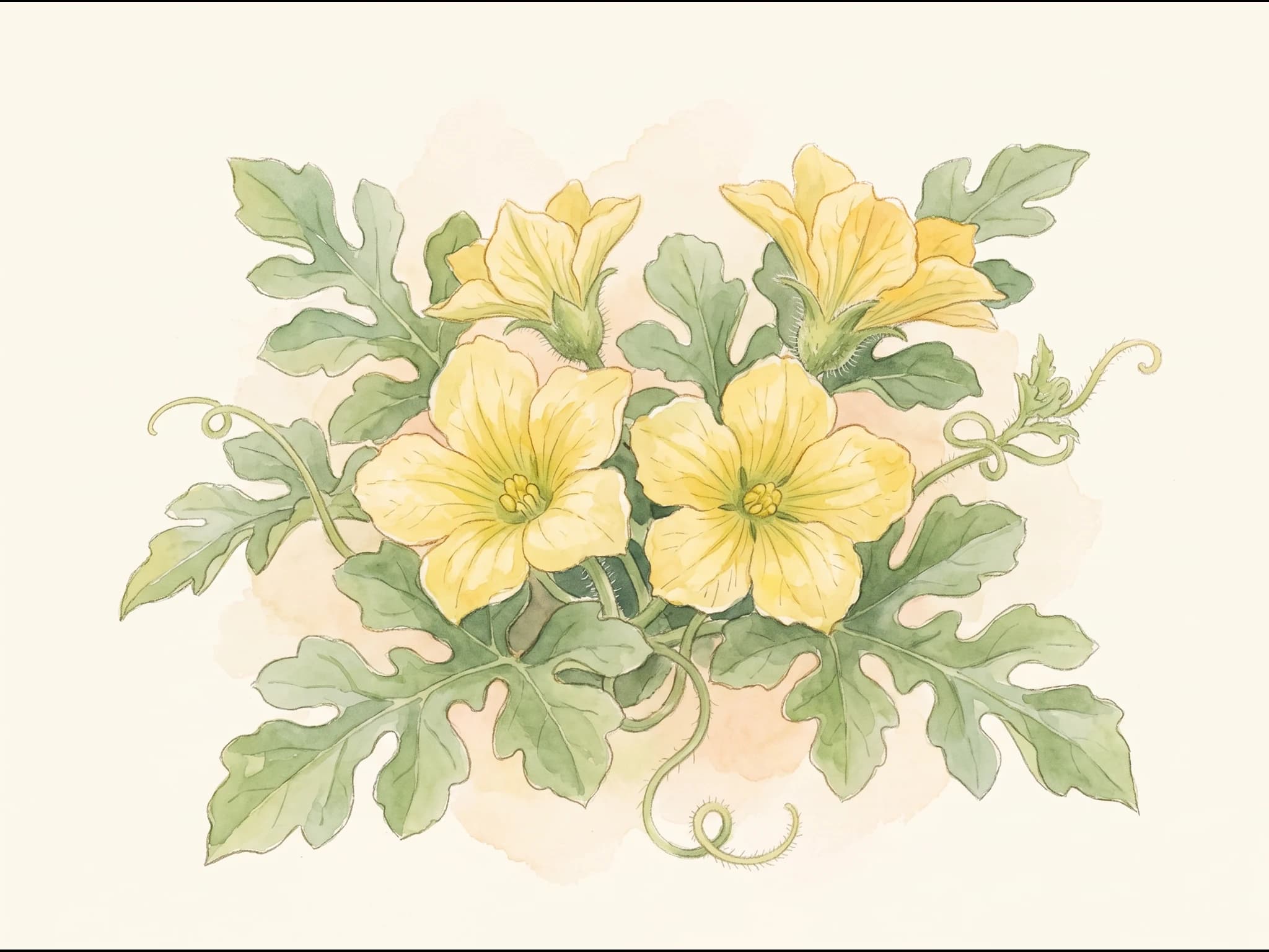 Sandía Crimson Sweet — Flor