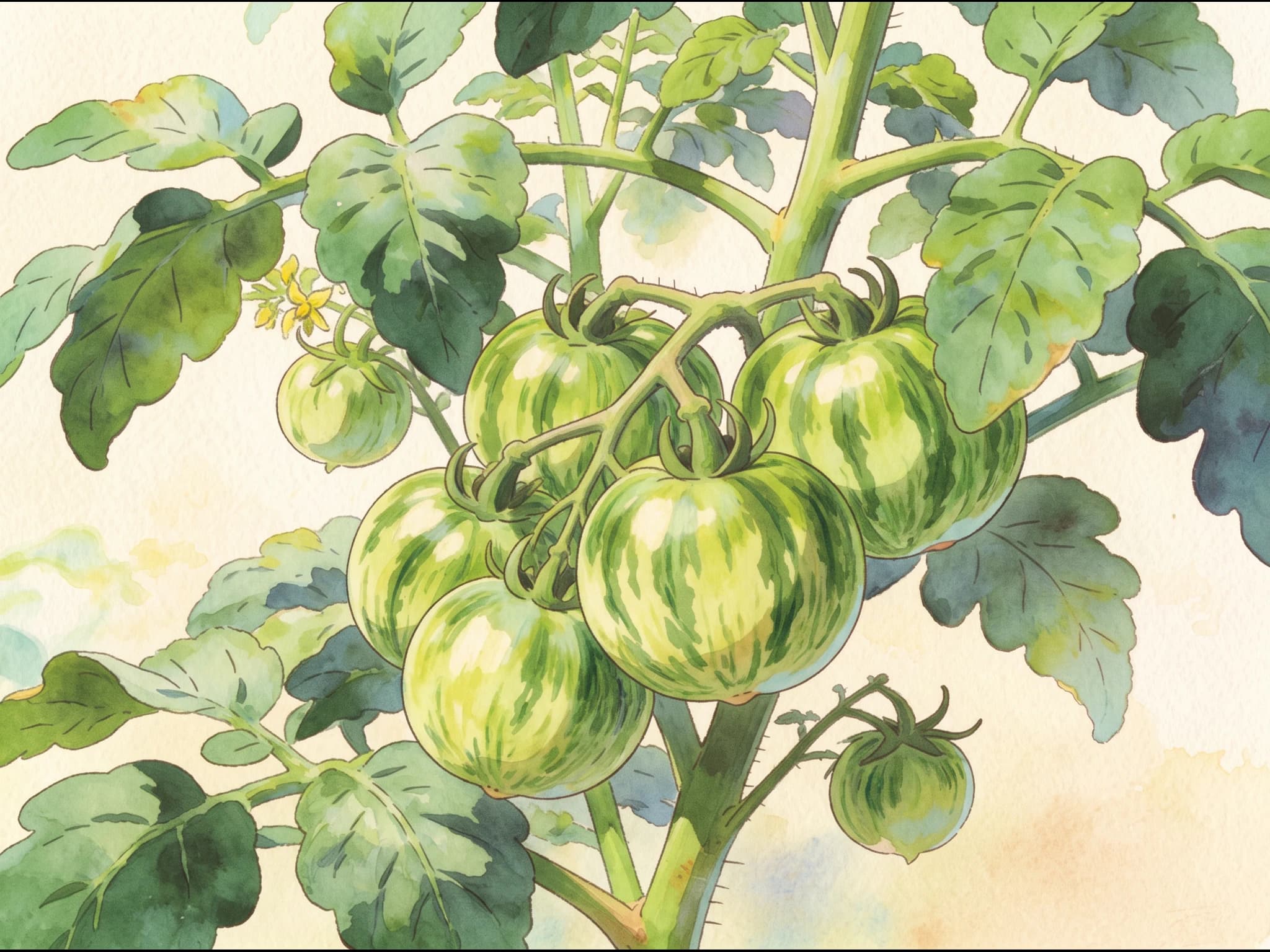 Tomate Green Zebra — Fruto