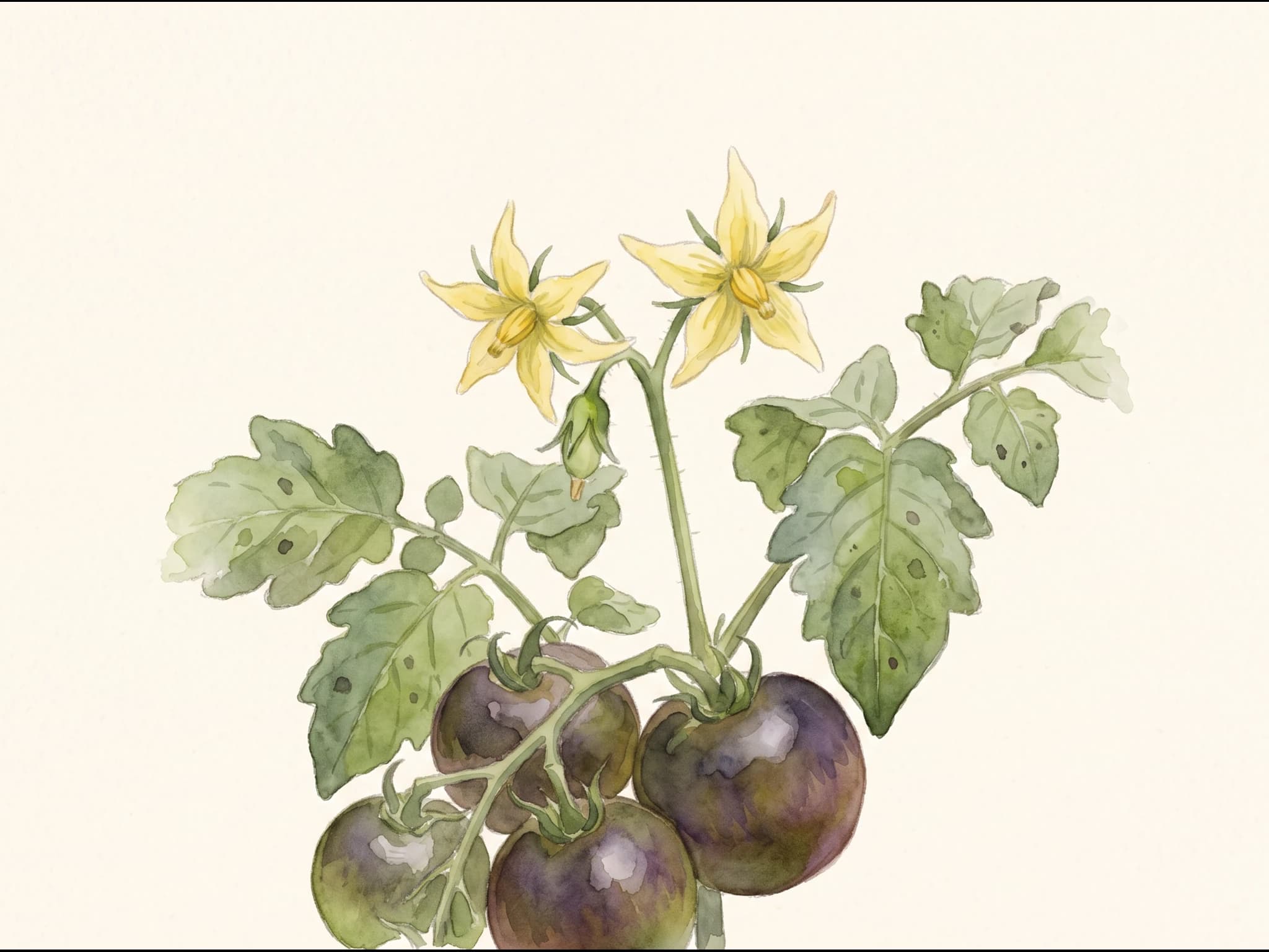 Tomate Kumato — Flor