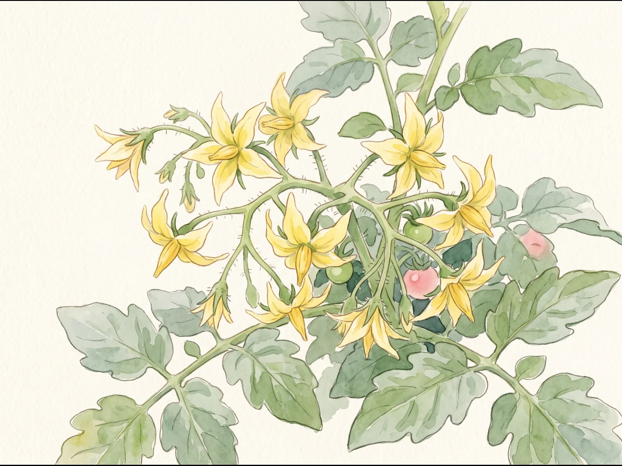 Tomate Rosa de Barbastro — Flor