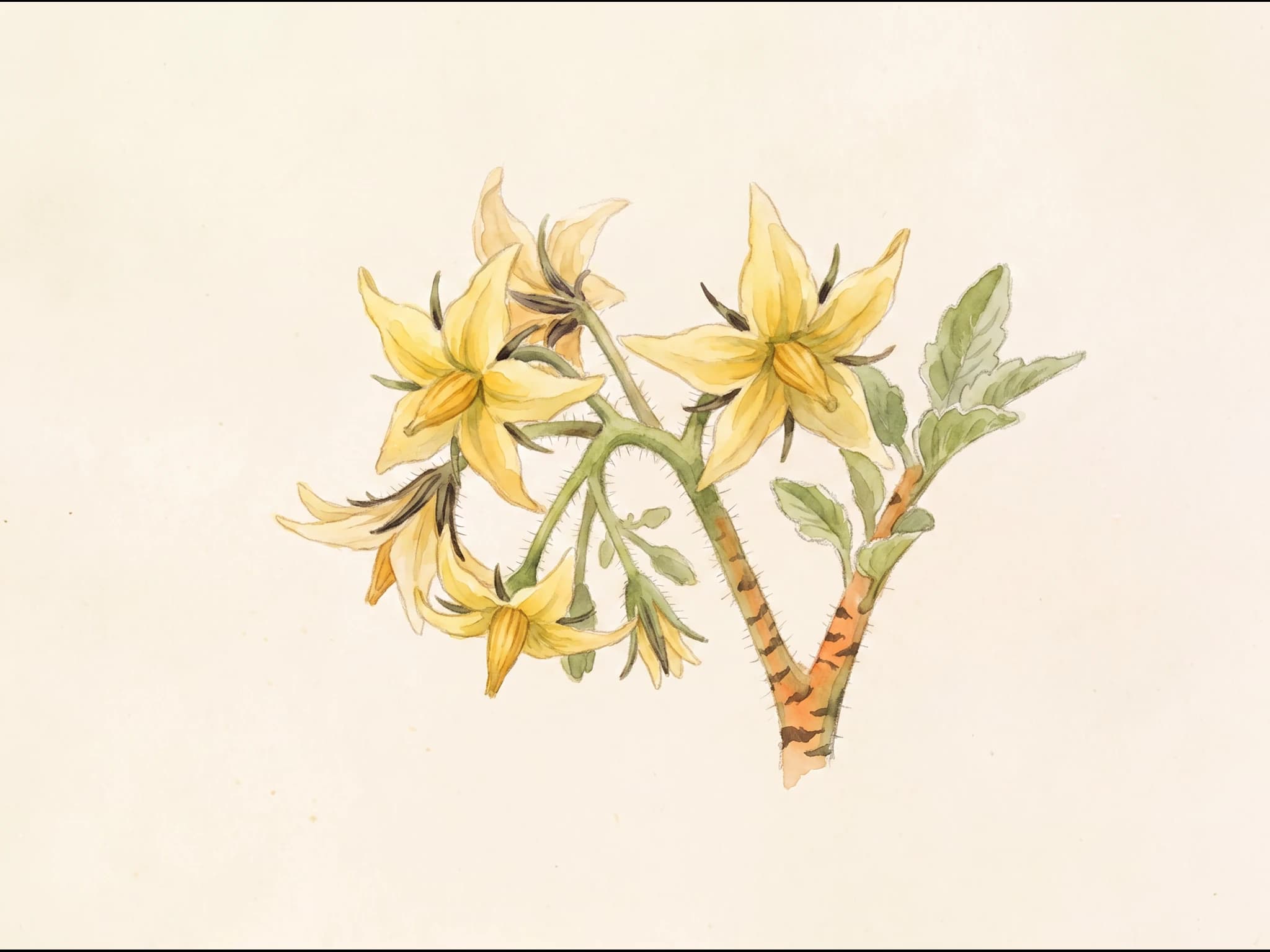 Tomate Tigerella — Flor