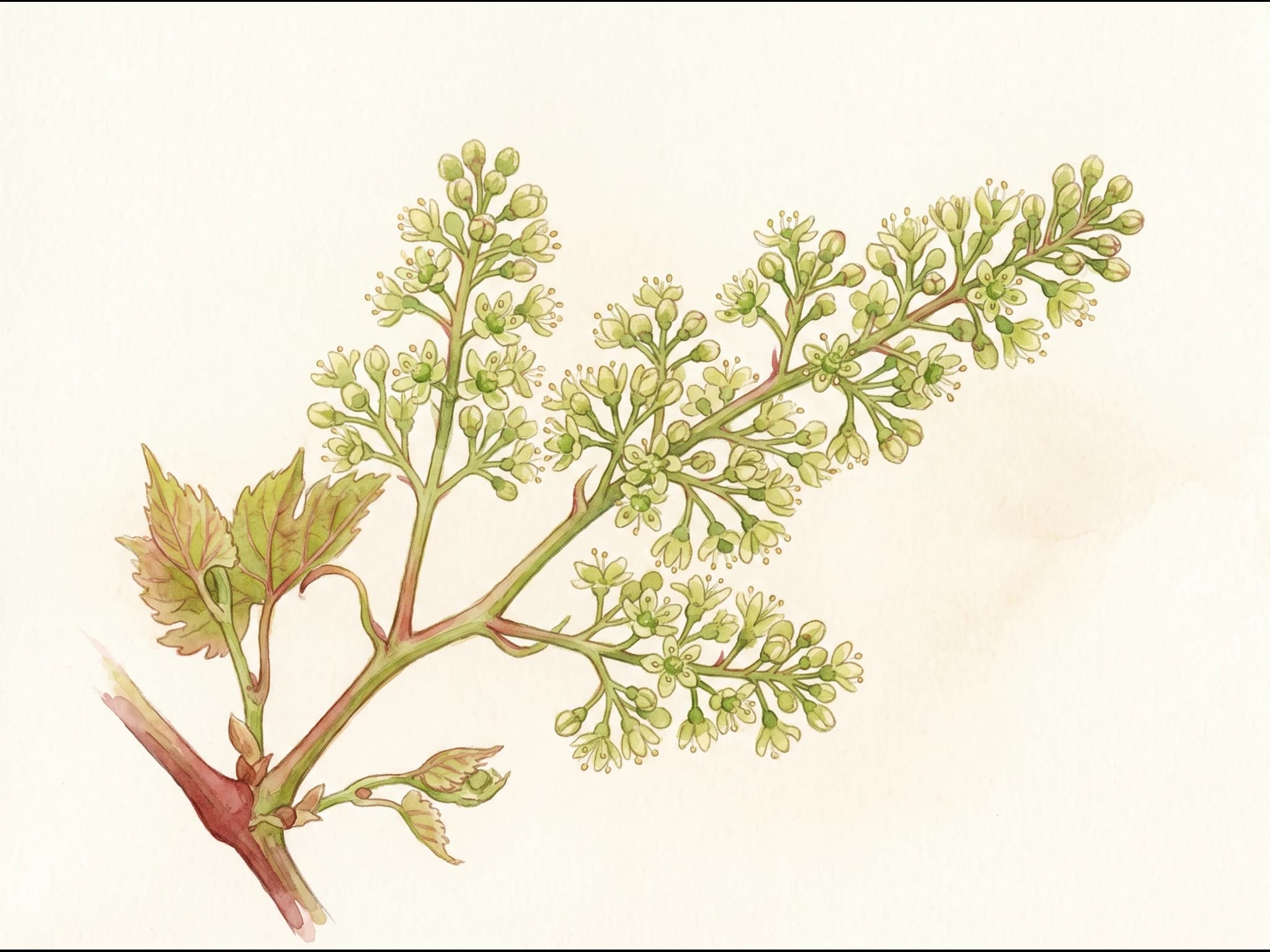 Uva de mesa Red Globe — Flor