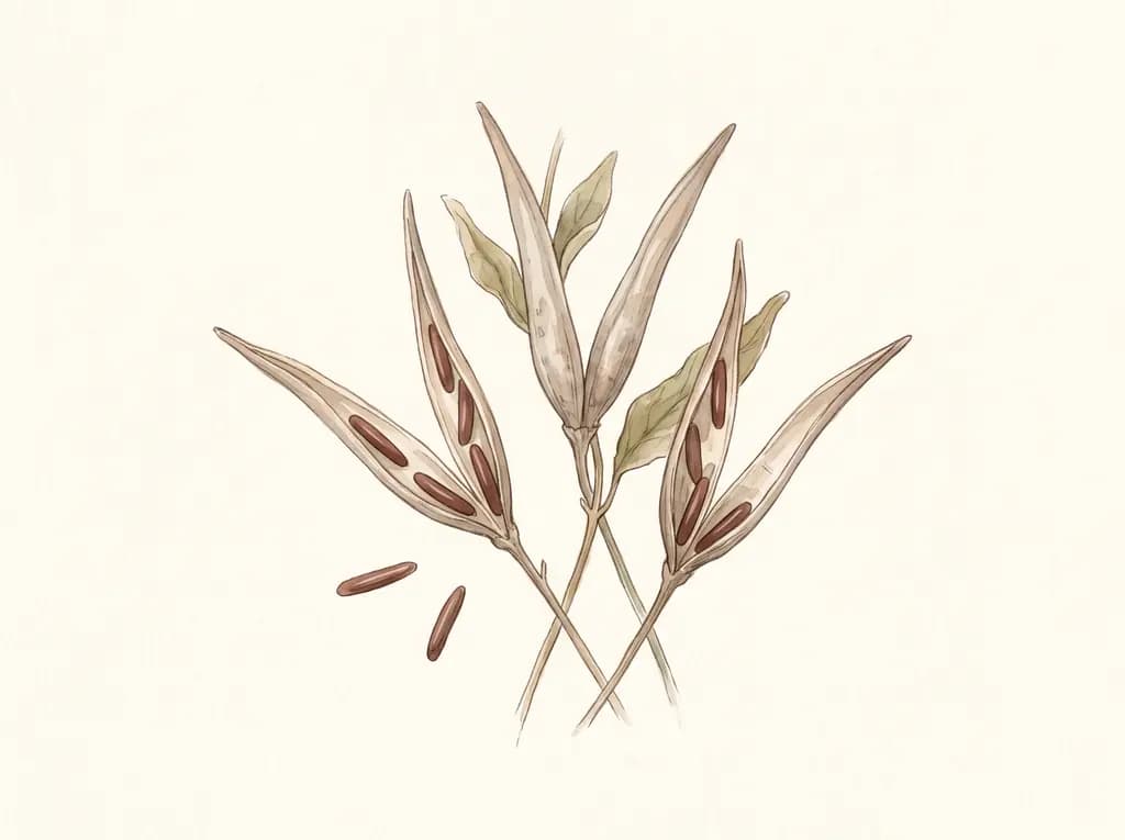 Vincapervinca mayor — Semillas