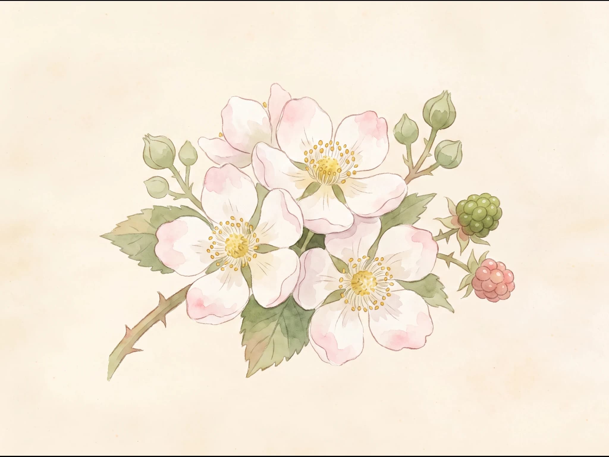 Zarzamora silvestre — Flor
