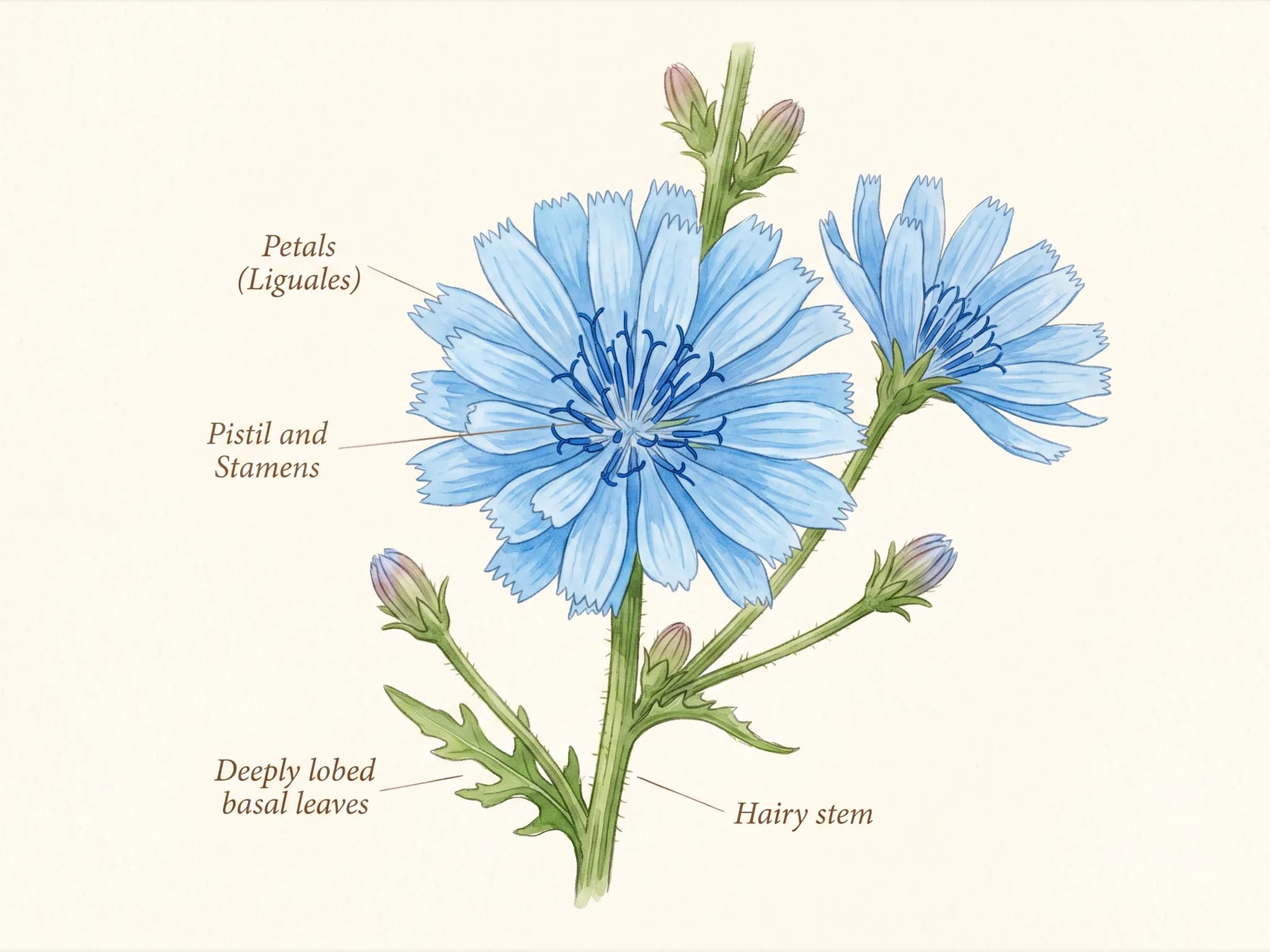 Achicoria silvestre — flor (IA)