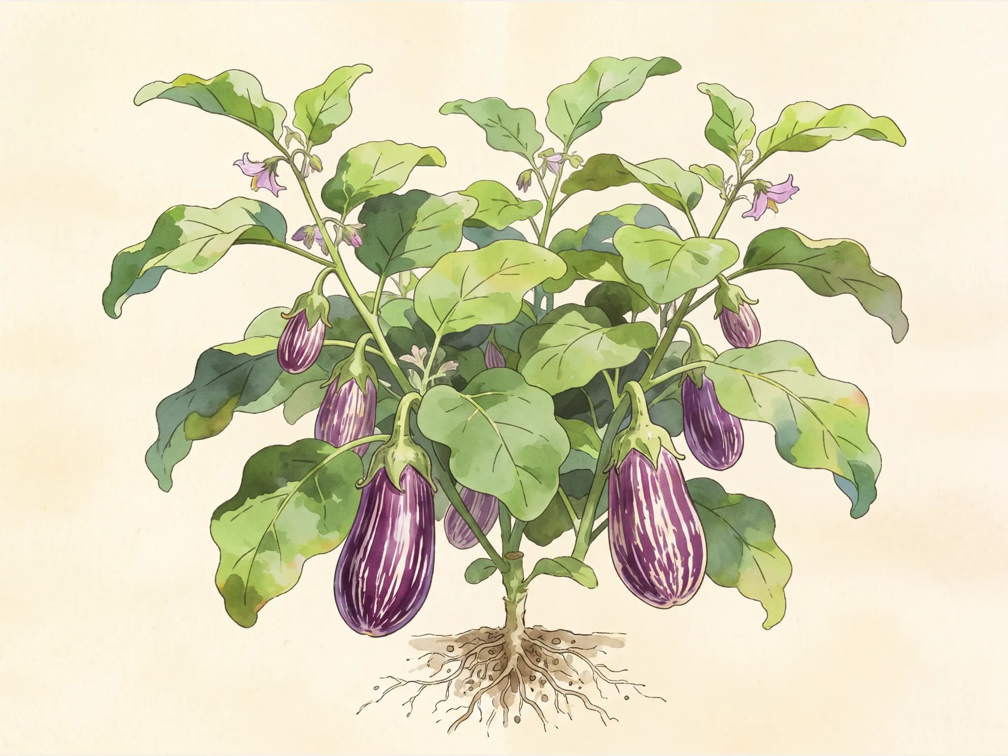Berenjena listada de gandia — fruto / cosecha (IA)