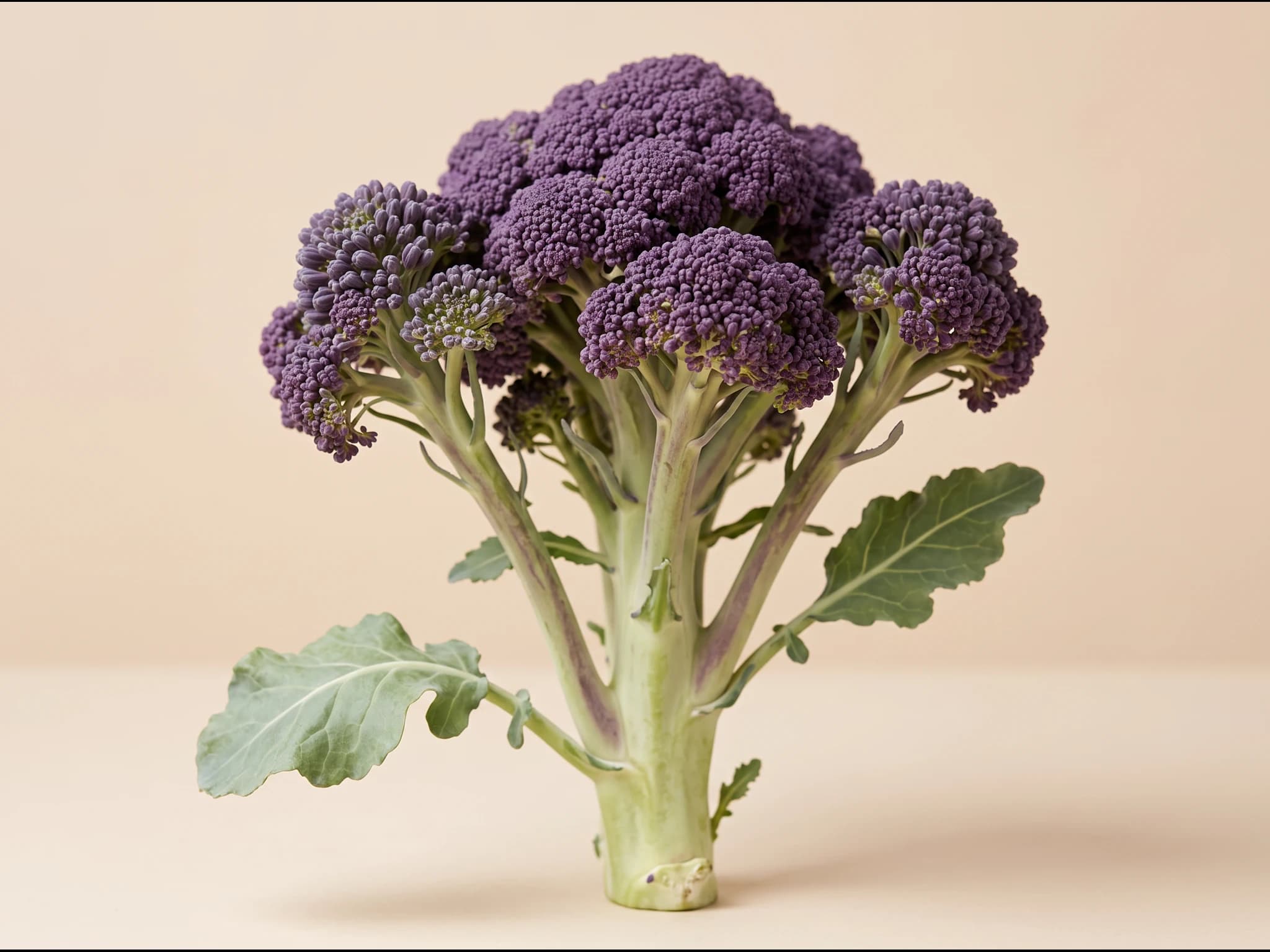 Brocoli morado de sicilia — fruto / cosecha (IA)