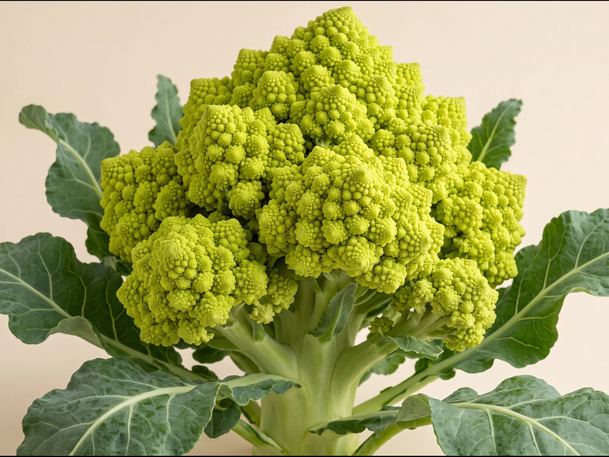 Brocoli romanesco — fruto / cosecha (IA)