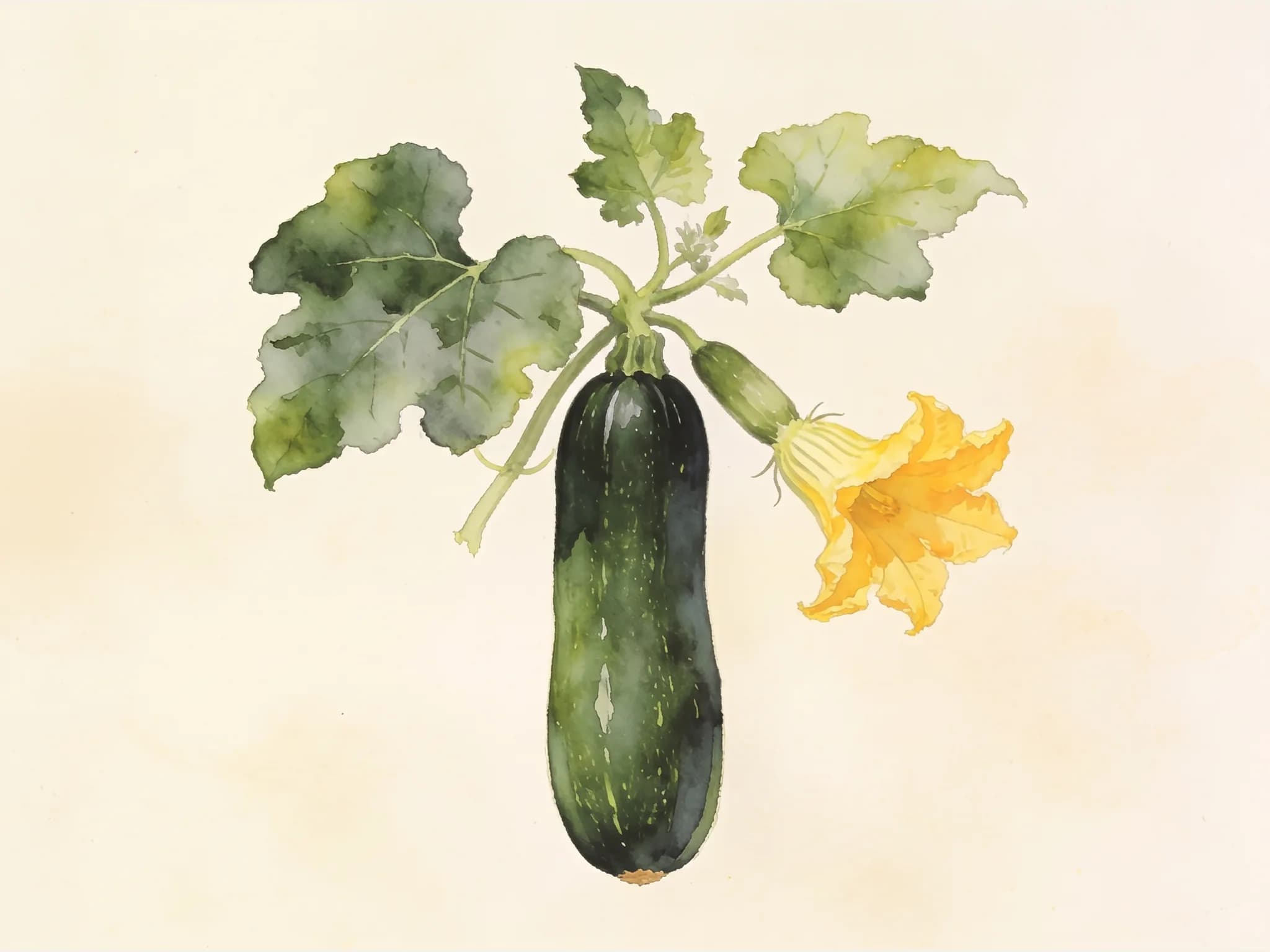 Calabacin negro de milan — fruto / cosecha (IA)