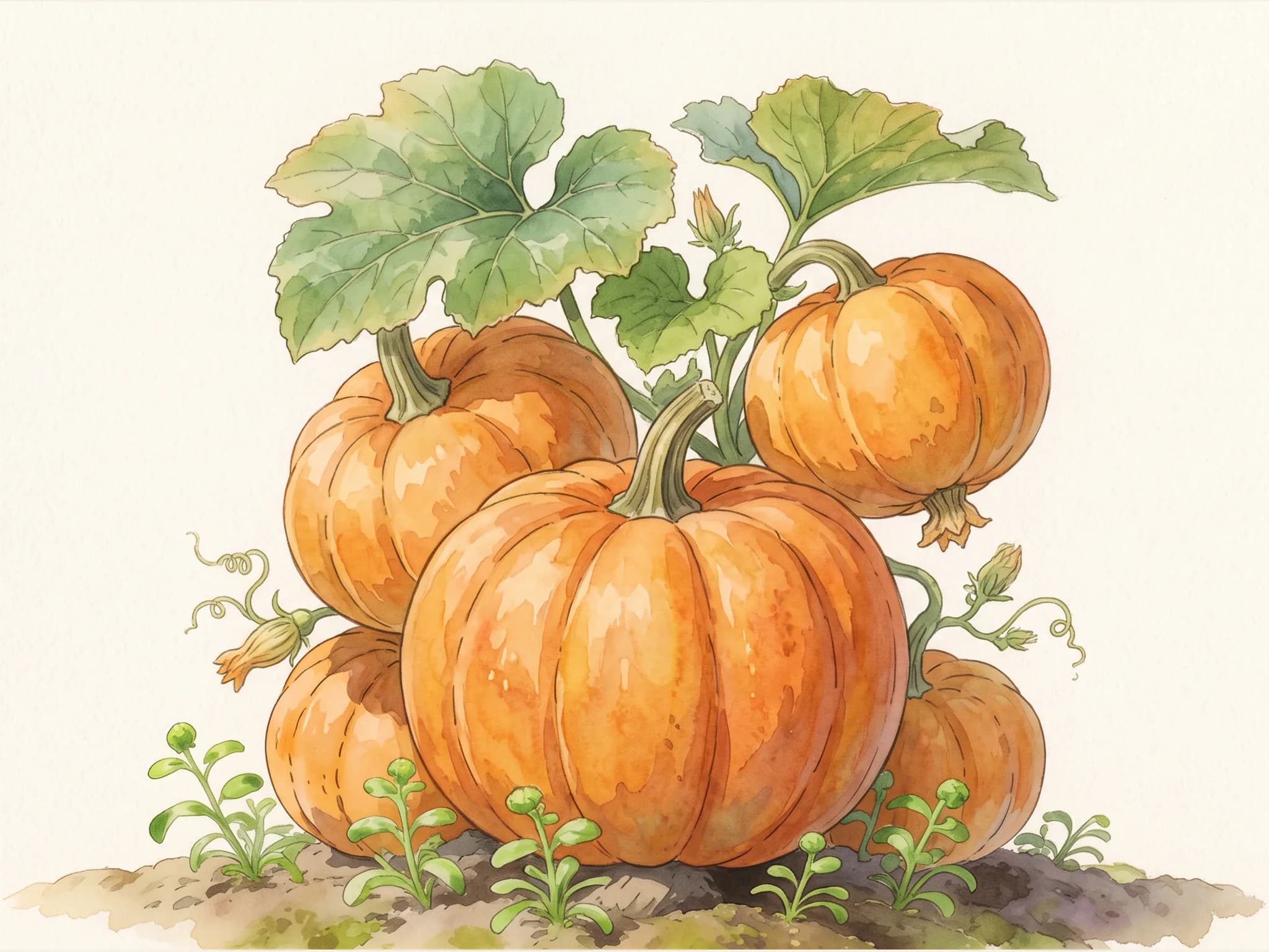 Calabaza halloween — fruto / cosecha (IA)