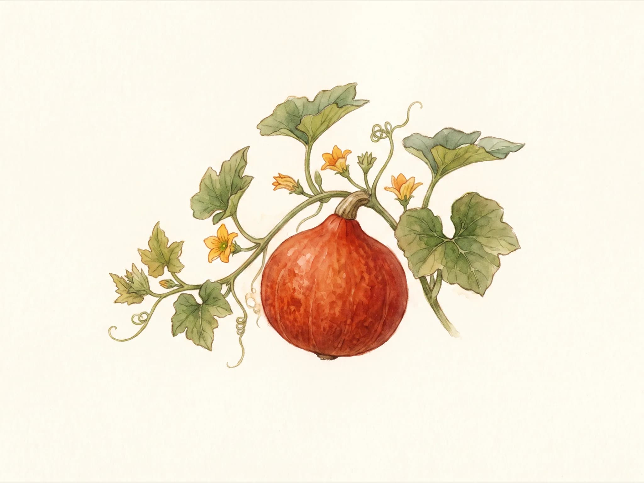 Calabaza hokkaido — fruto / cosecha (IA)