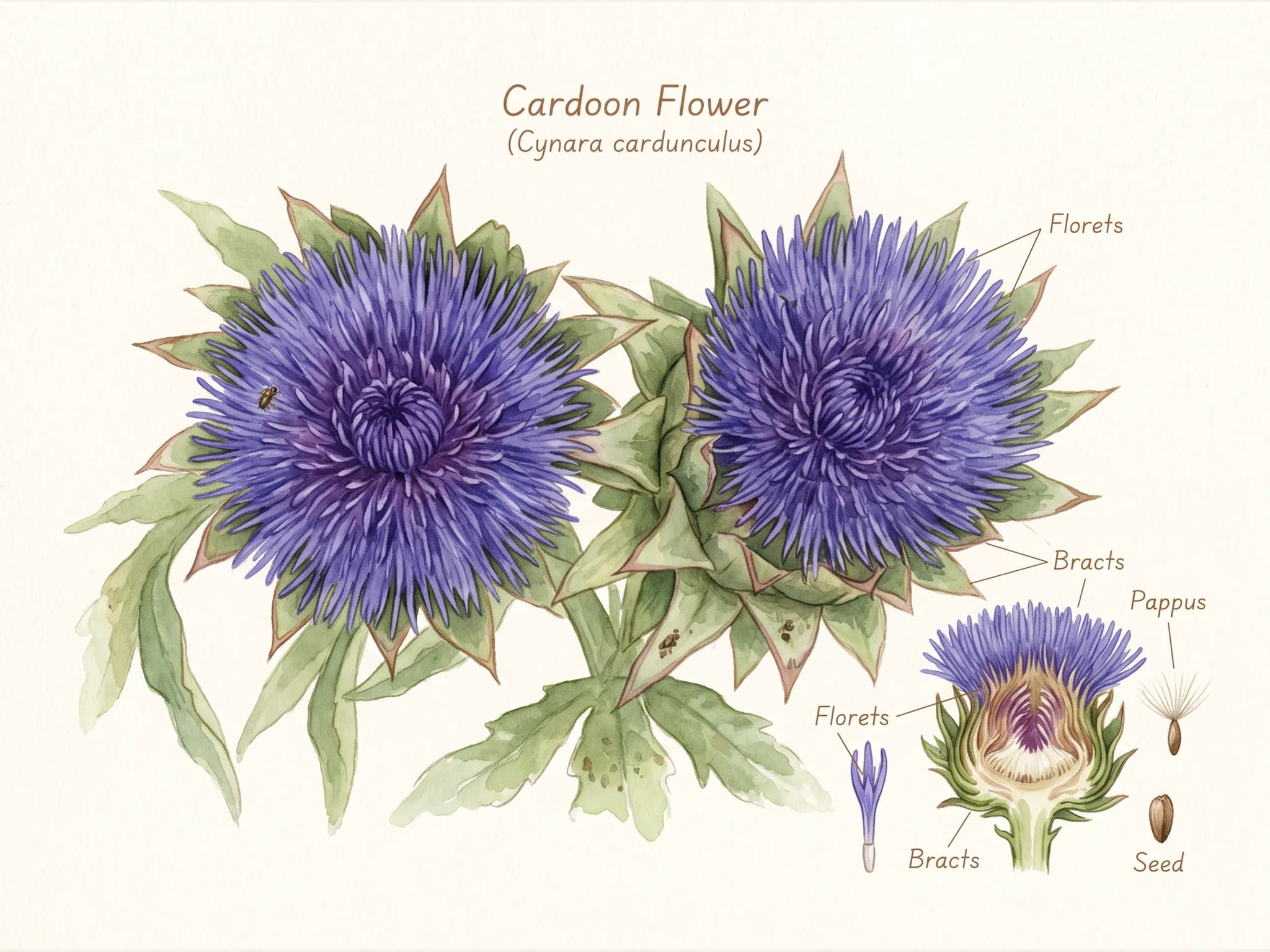 Cardo comestible — flor (IA)