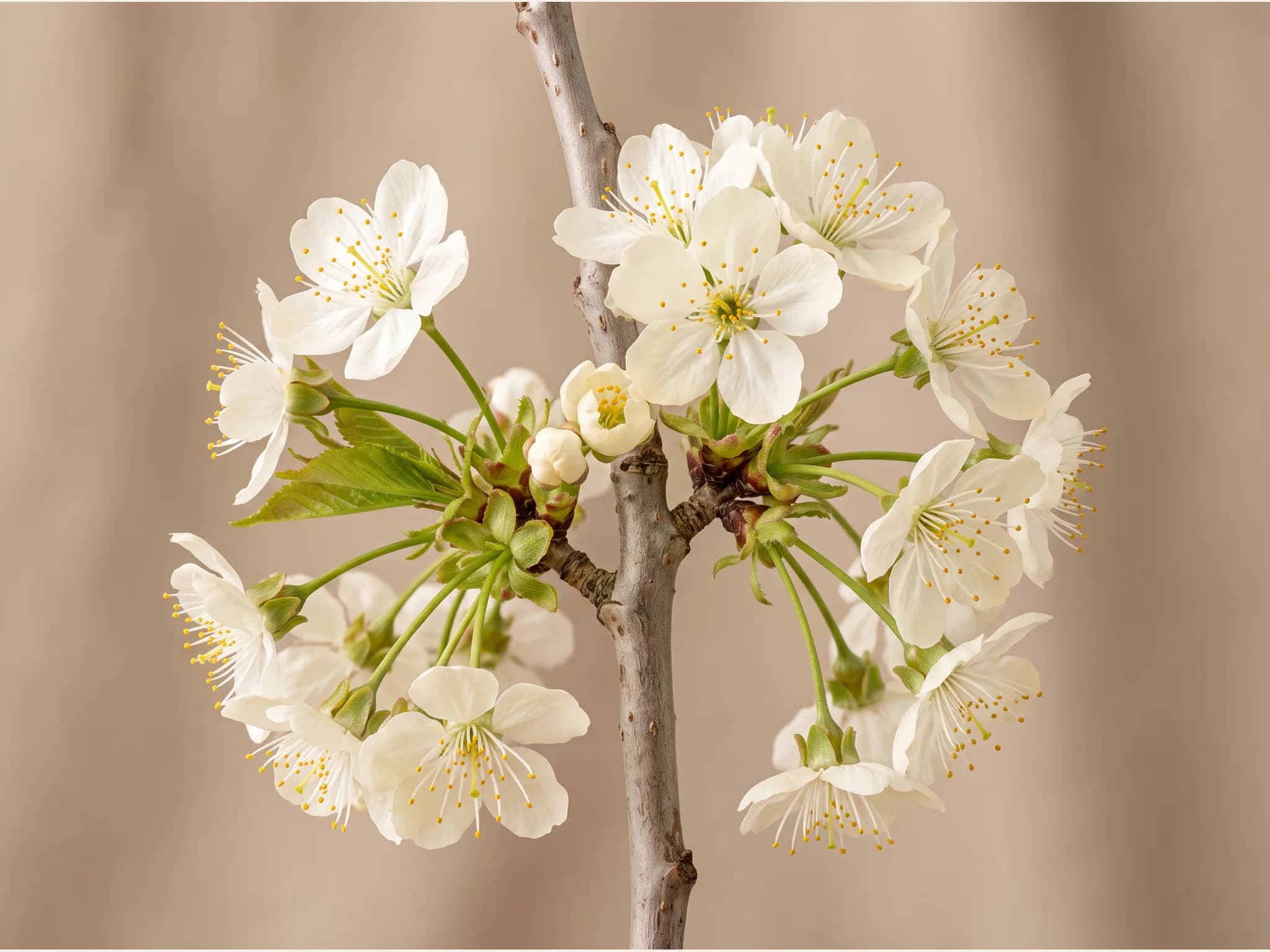 Cerezo napoleon — flor (IA)