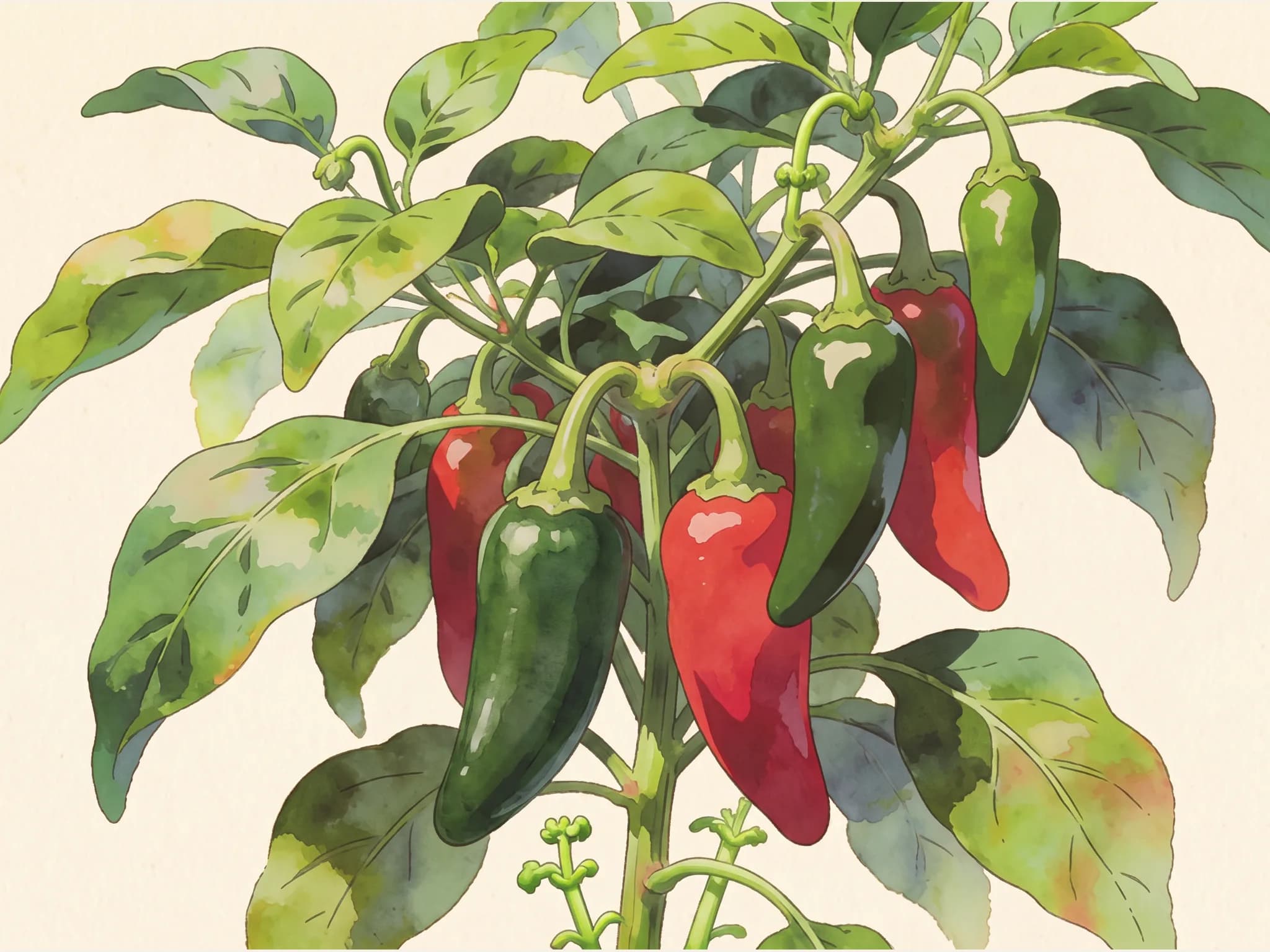 Chile jalapeno — fruto / cosecha (IA)