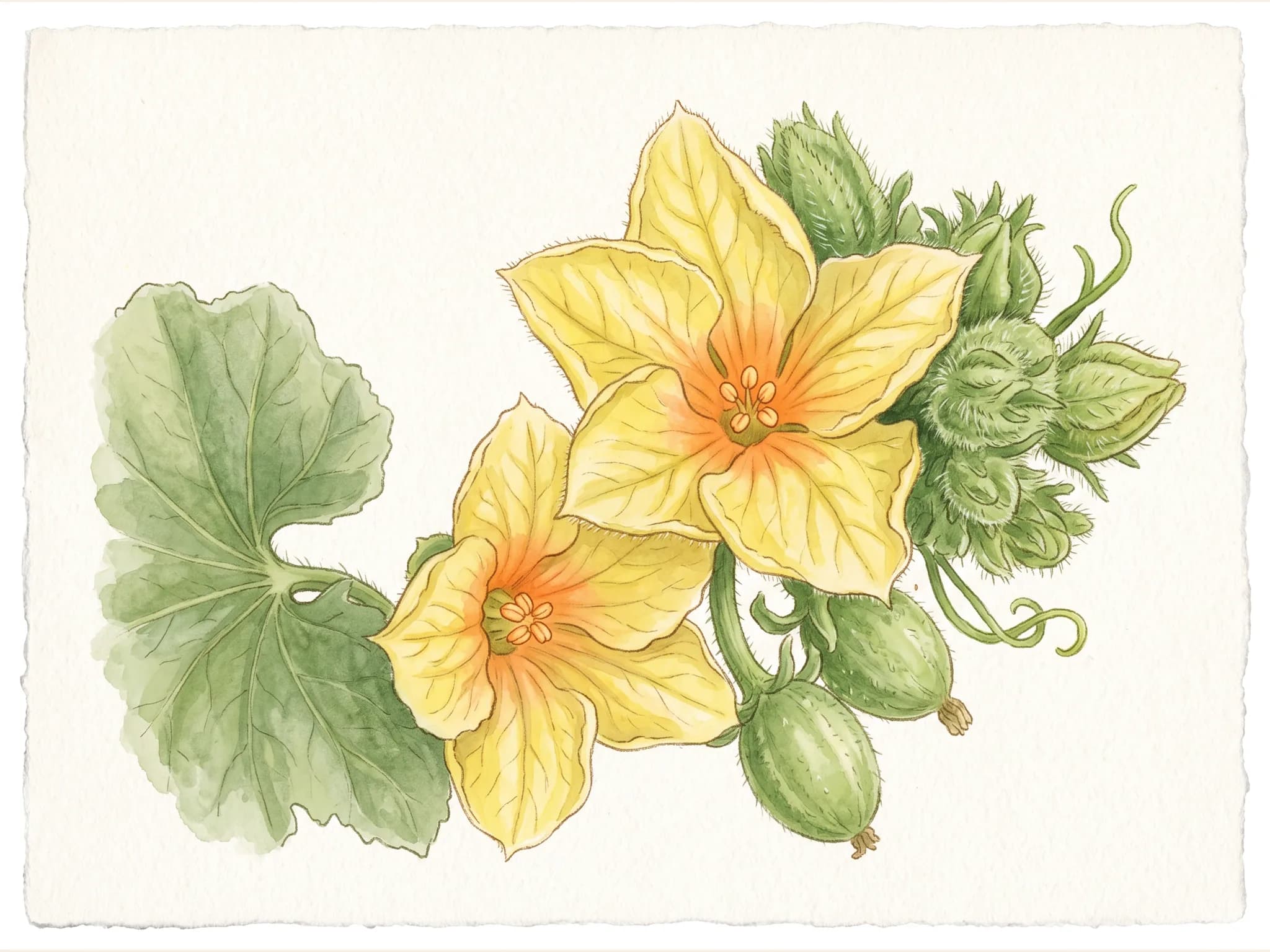 Melon galia — flor (IA)