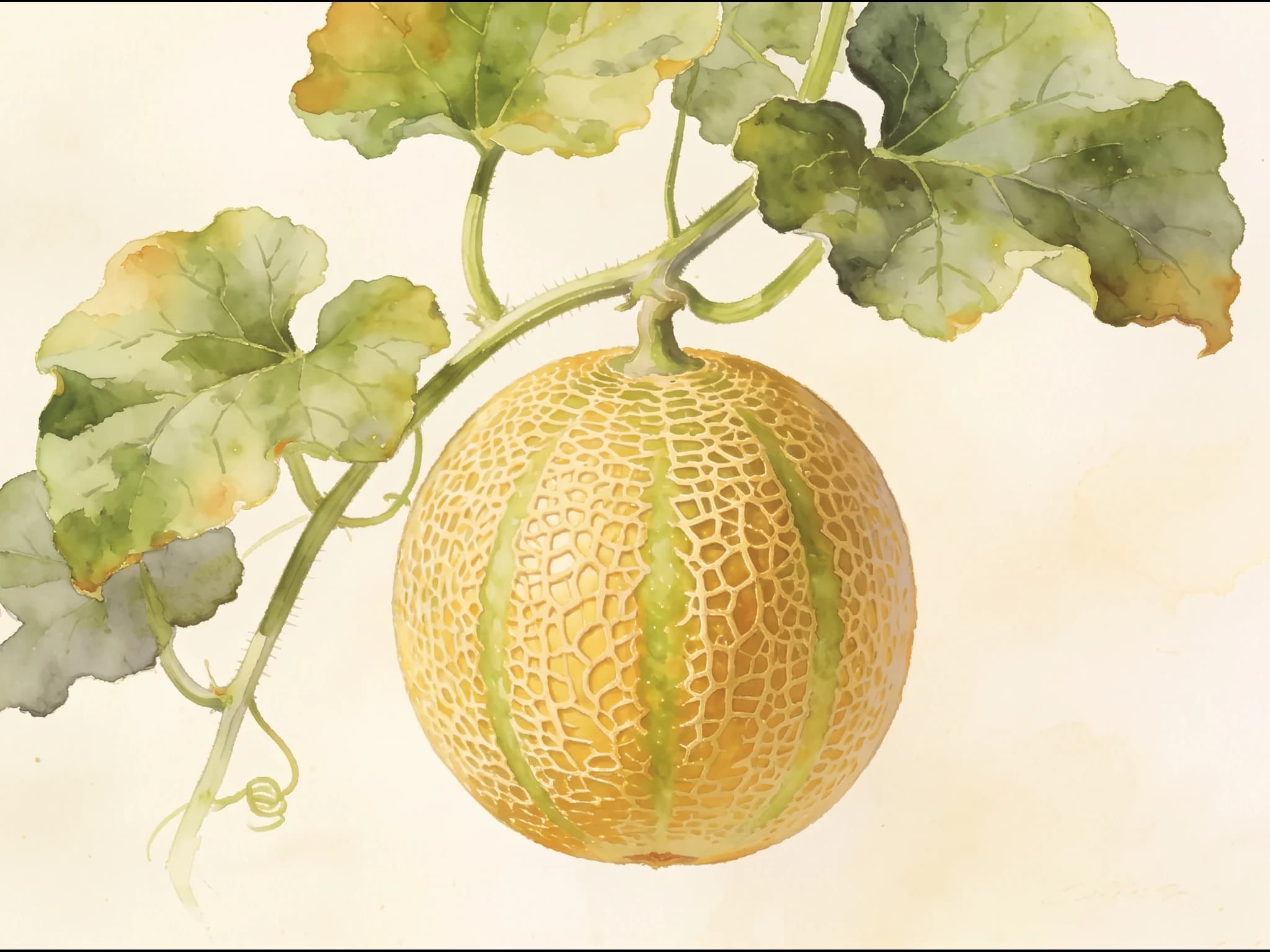 Melon galia — fruto / cosecha (IA)