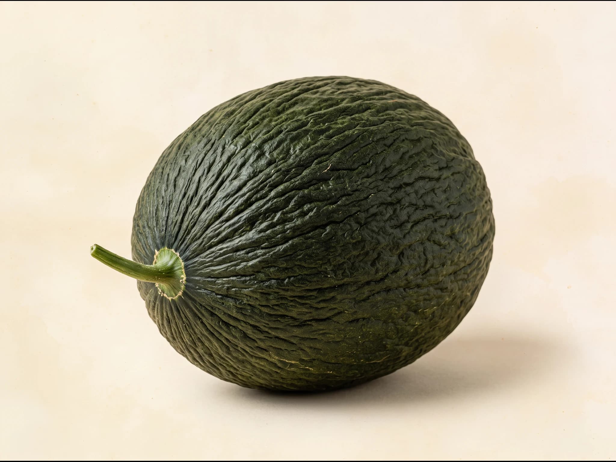 Melon tendral negro — fruto / cosecha (IA)
