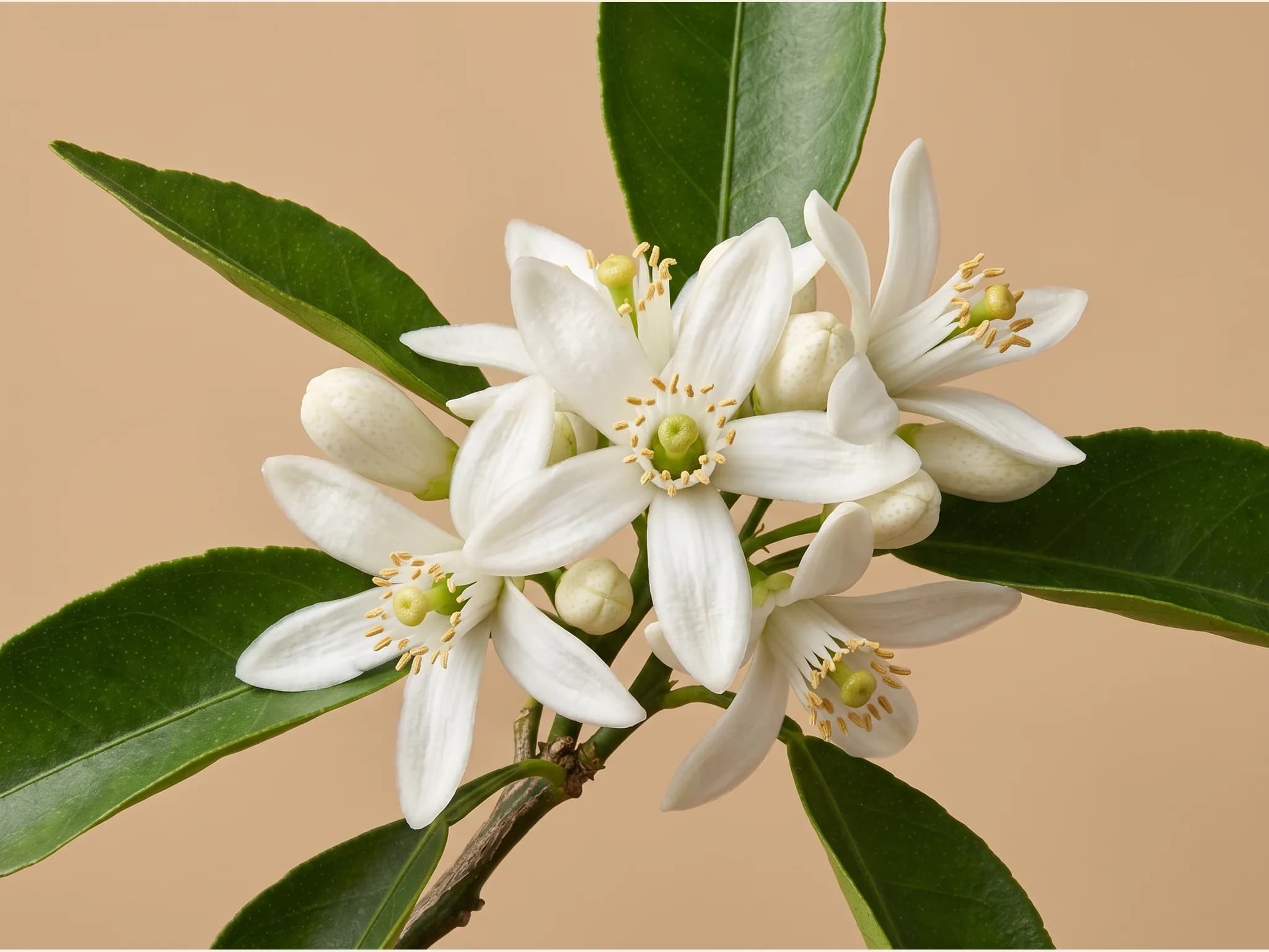 Naranjo sanguino moro — flor (IA)