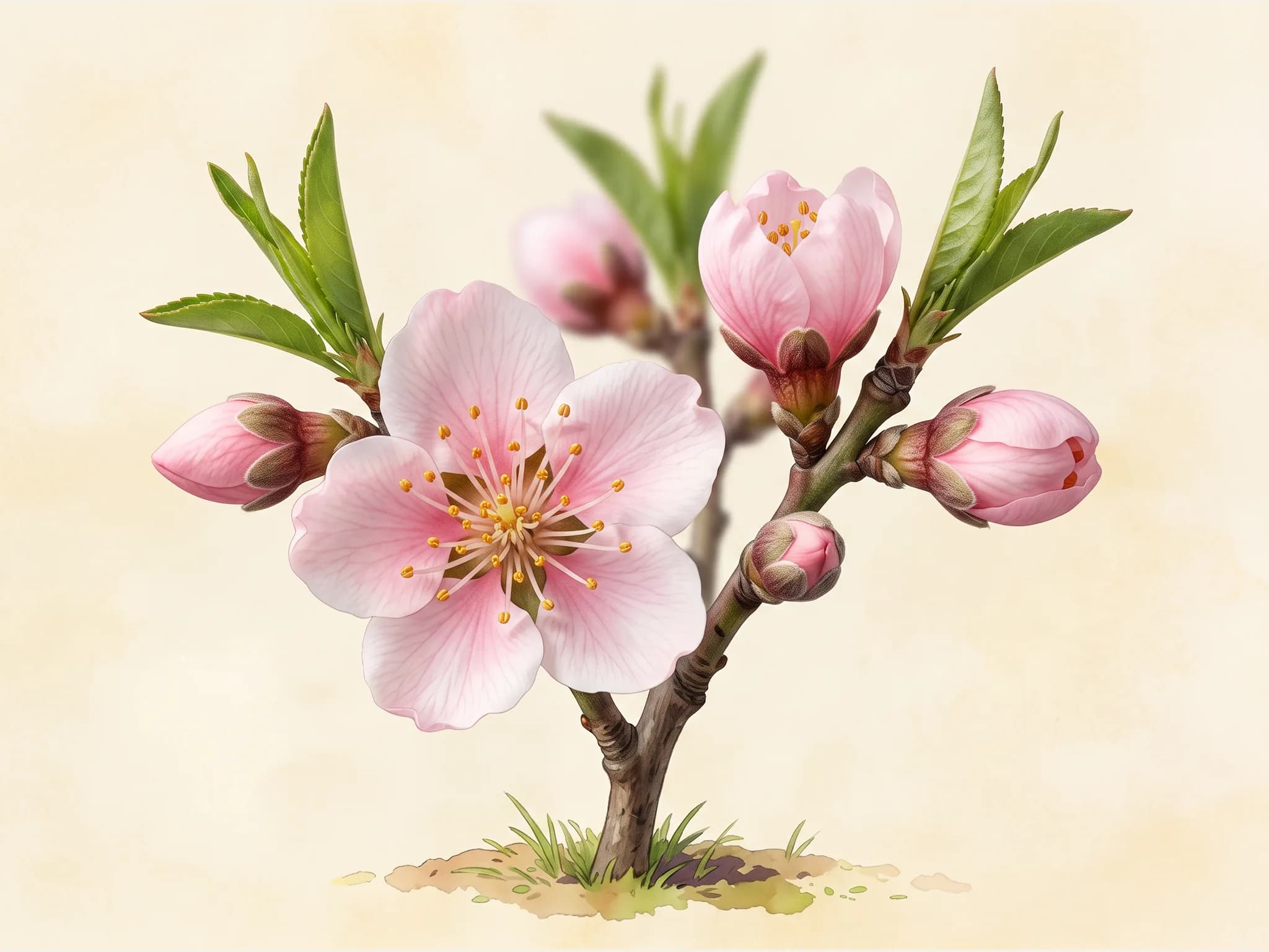 Nectarina fantasia — flor (IA)
