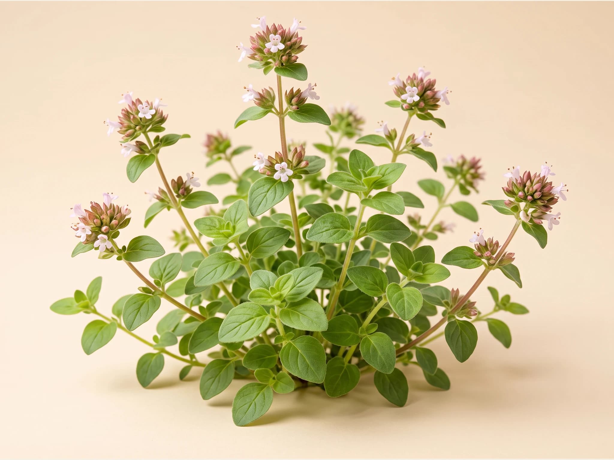 Oregano comun — fruto / cosecha (IA)