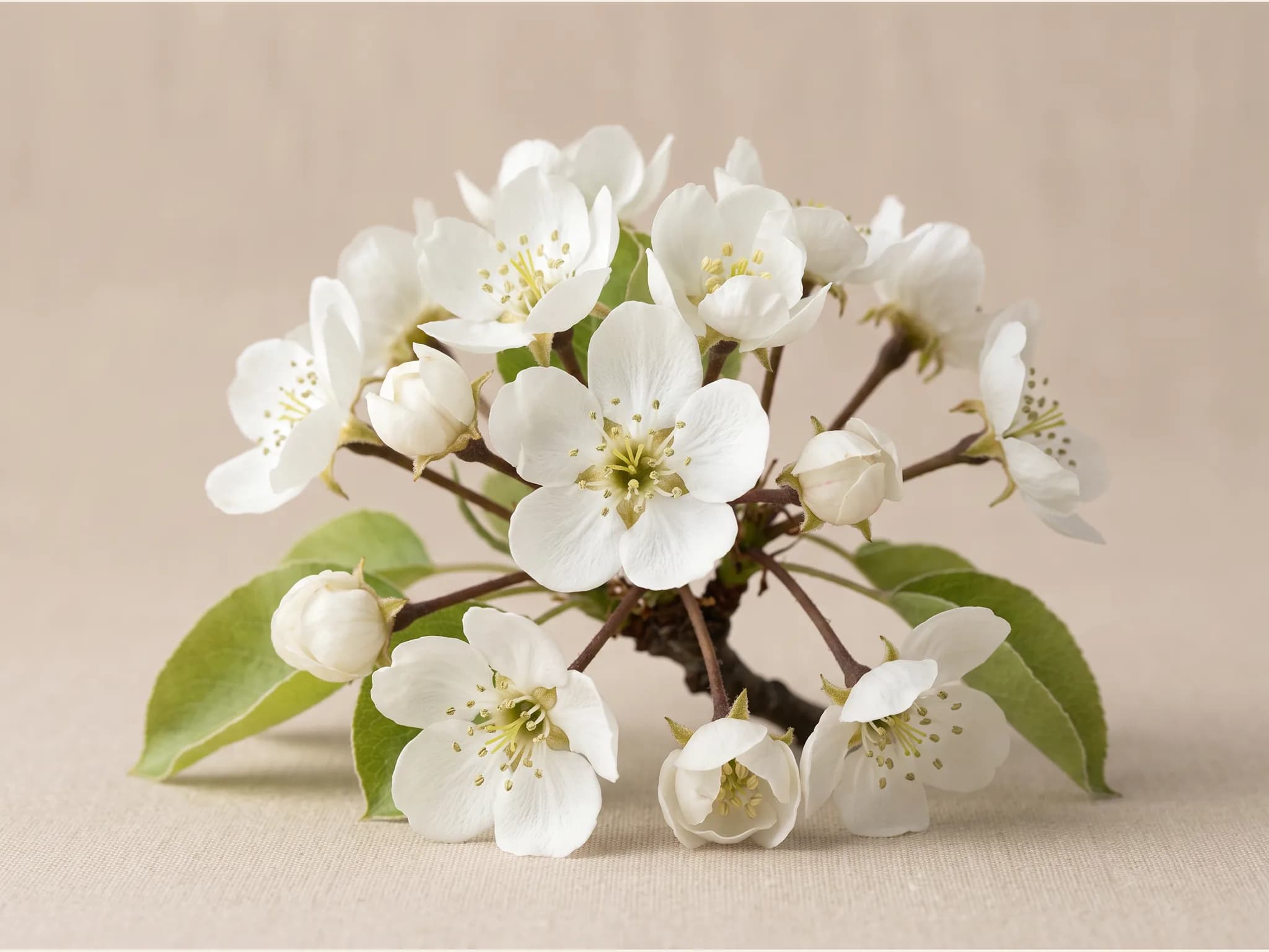 Peral blanquilla — flor (IA)