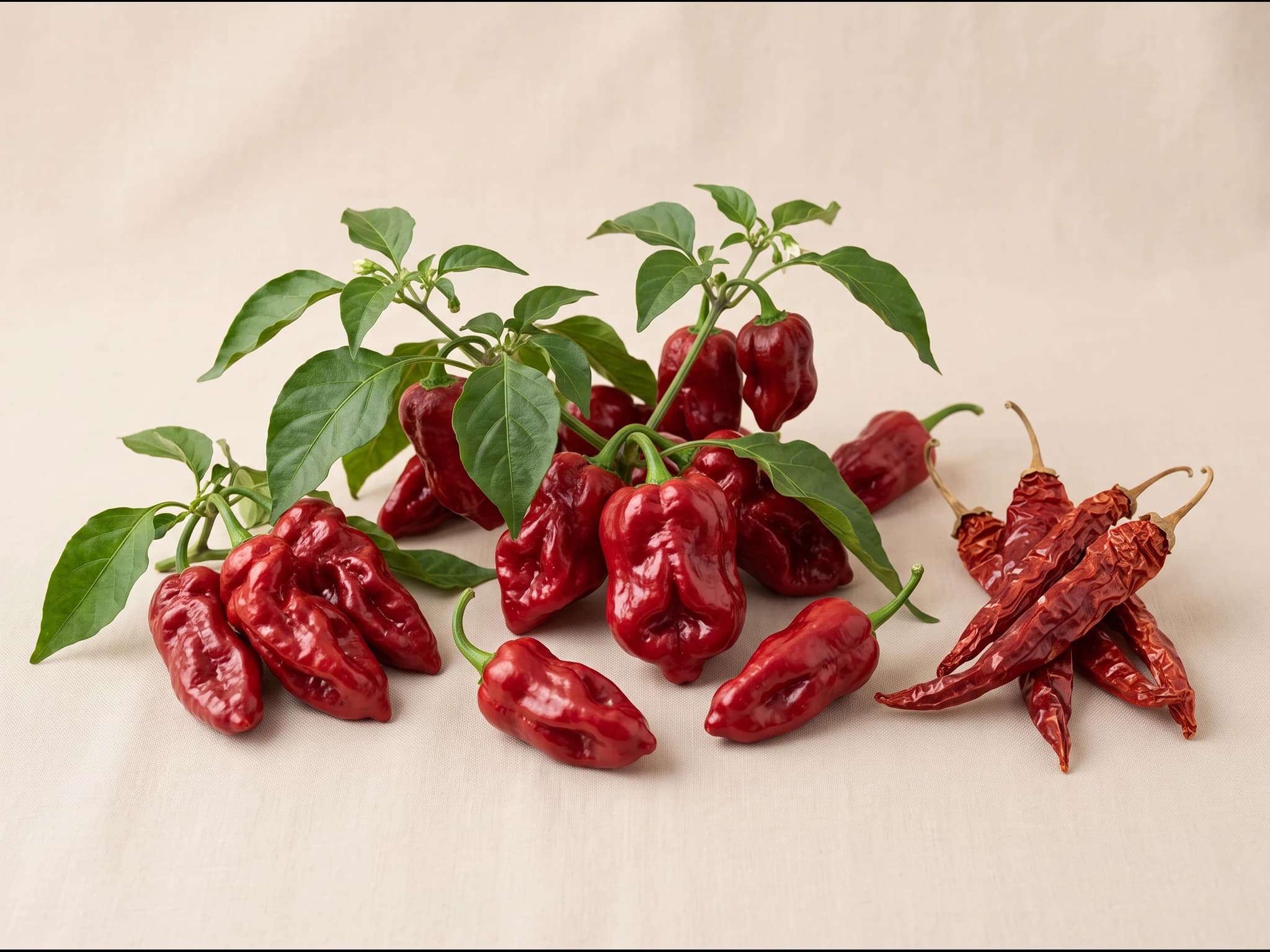 Pimiento choricero — fruto / cosecha (IA)