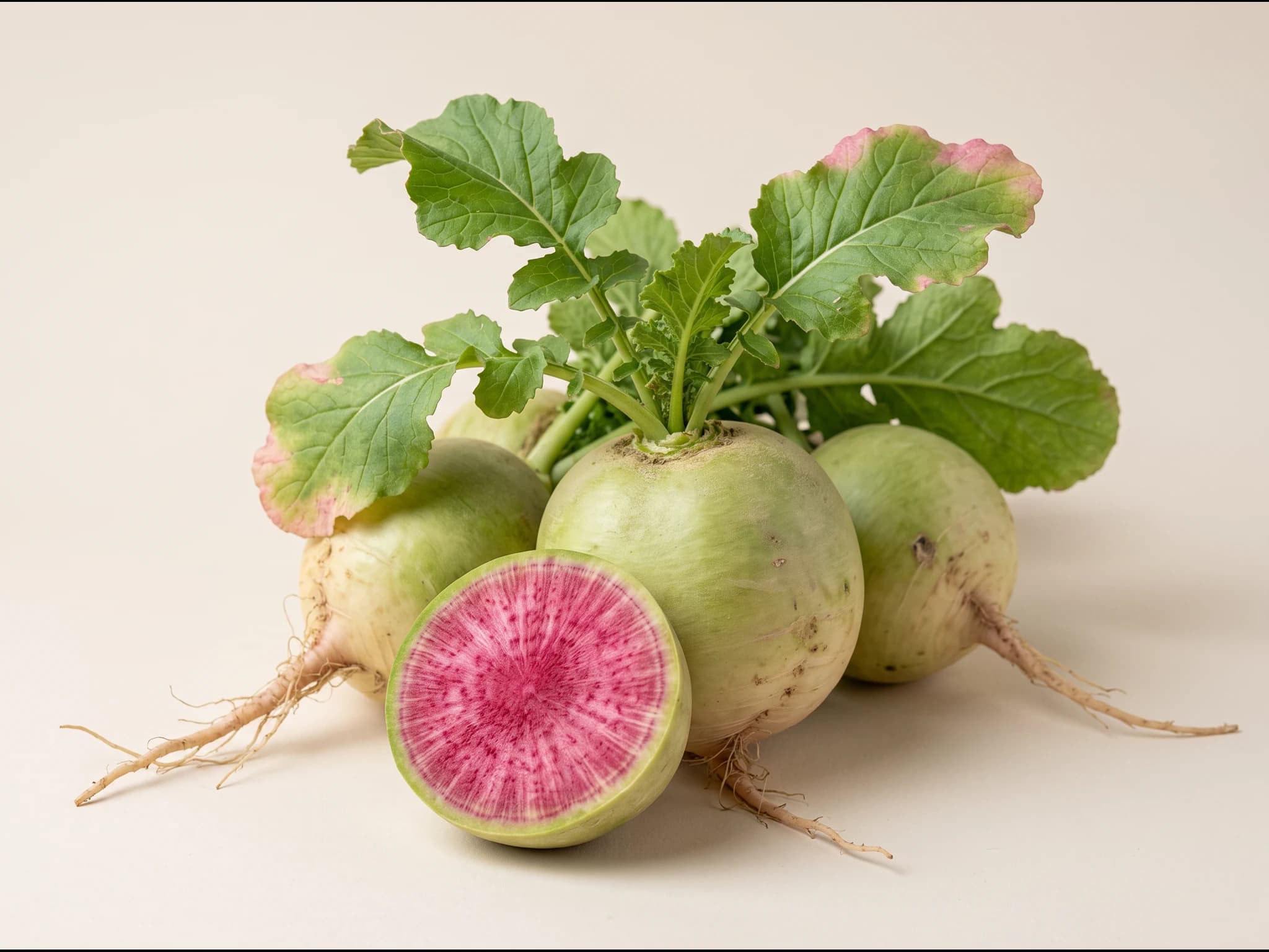 Rabano sandia — fruto / cosecha (IA)
