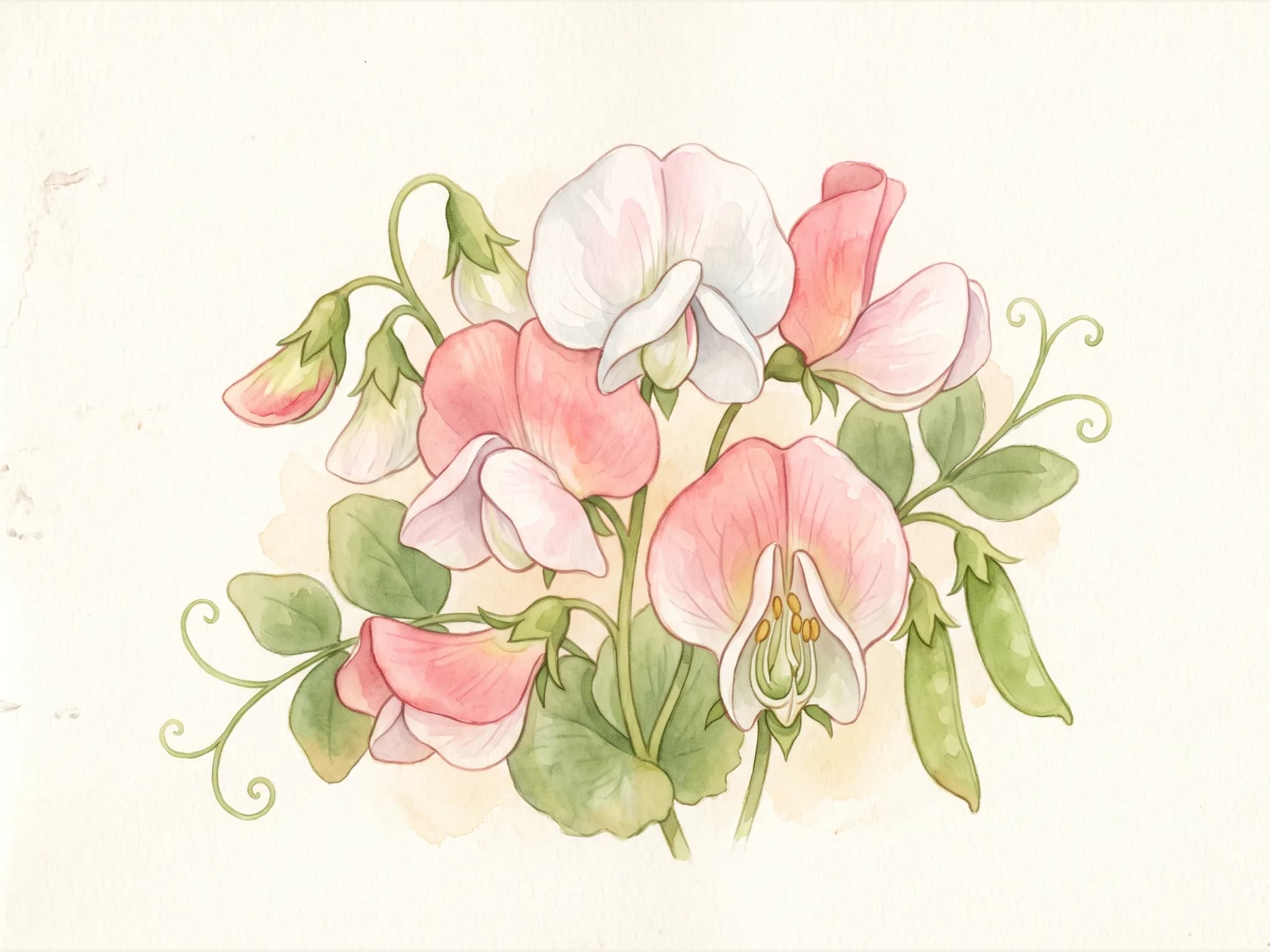 Tirabeque — flor (IA)