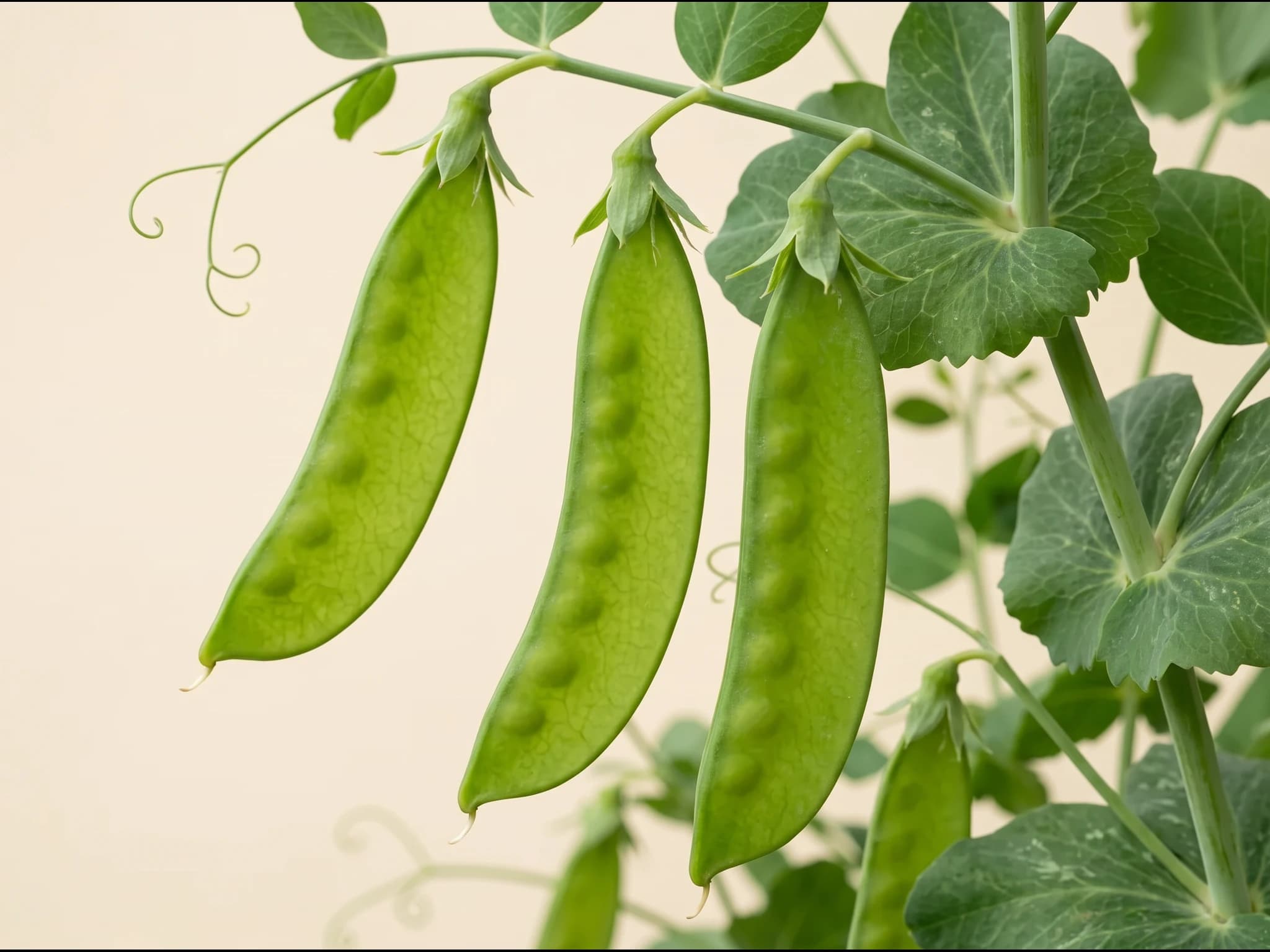 Tirabeque — fruto / cosecha (IA)