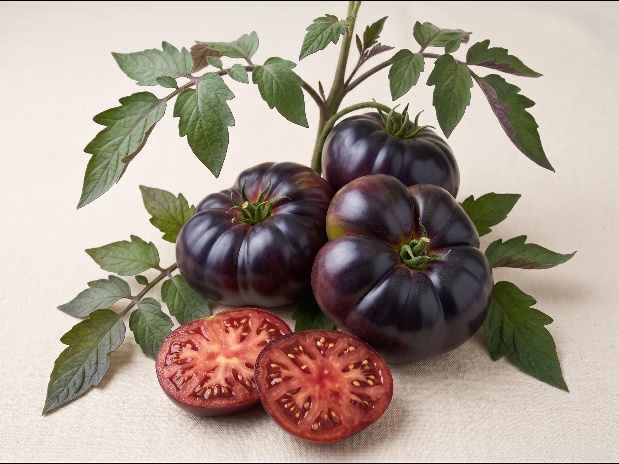 Tomate mar azul — fruto / cosecha (IA)