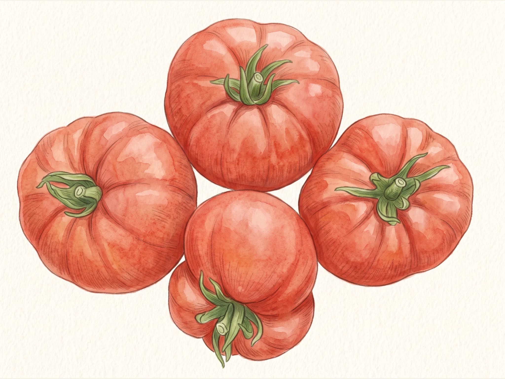 Tomate marmande — fruto / cosecha (IA)