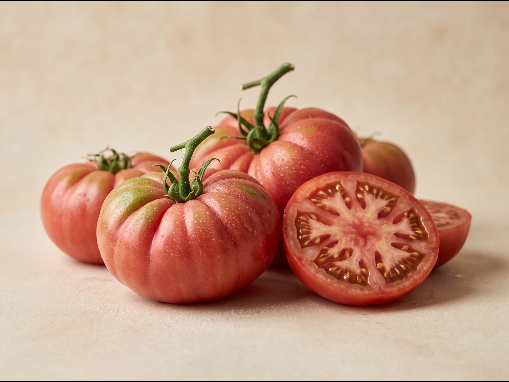 Tomate muchamiel — fruto / cosecha (IA)