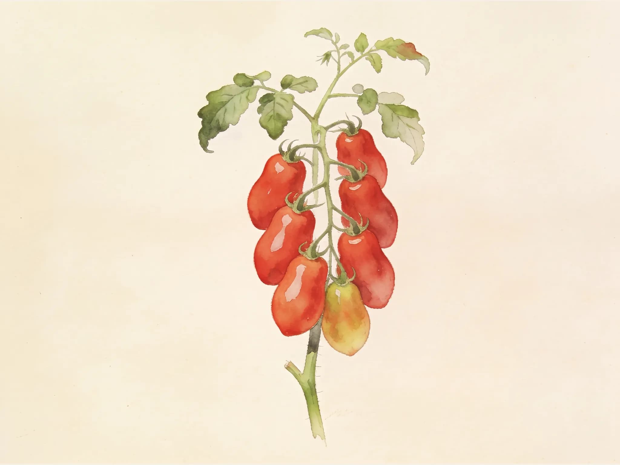 Tomate pera de girona — fruto / cosecha (IA)