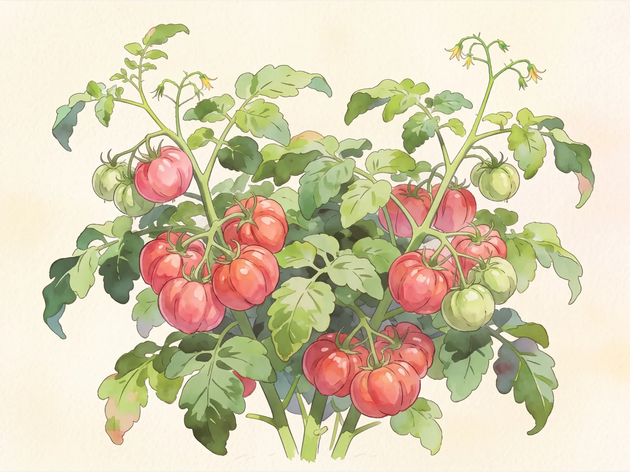 Tomate rosa de barbastro — fruto / cosecha (IA)