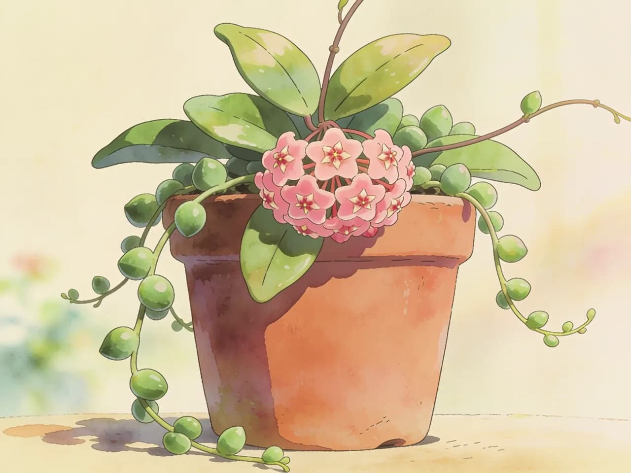 Hoya carnosa (flor de cera)