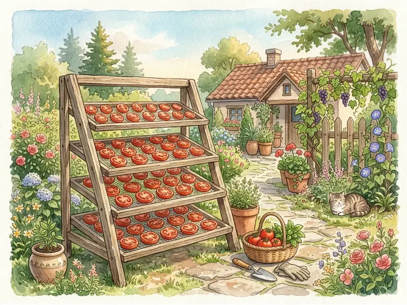 Tomates secándose al sol