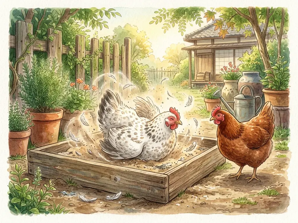 Arenero para baño de arena (gallinas)