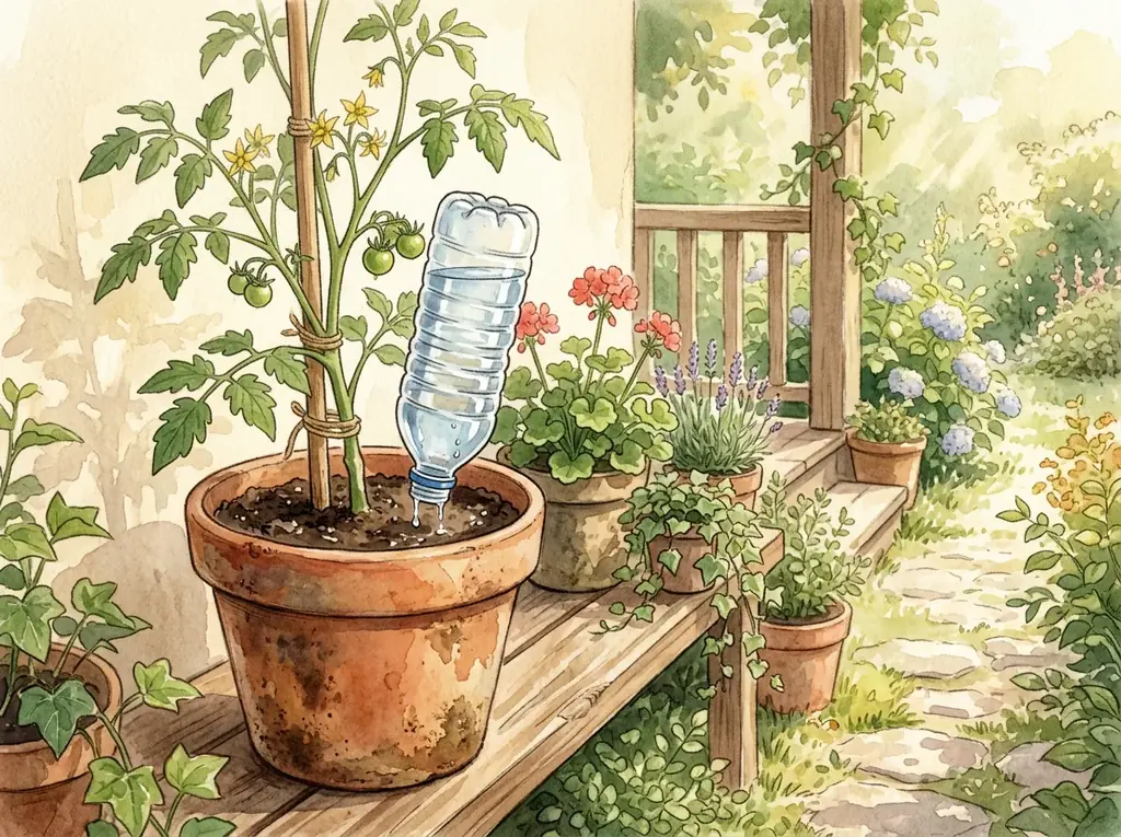 Botellas invertidas para vacaciones
