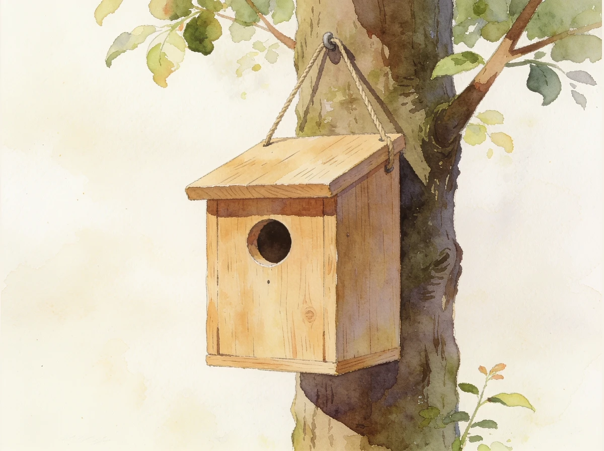 Caja nido para aves insectívoras
