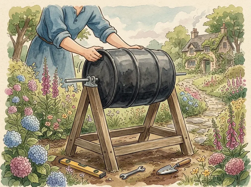 Paso 3: Coloca topes laterales y prueba el giro del bidón en vacío 5 vueltas